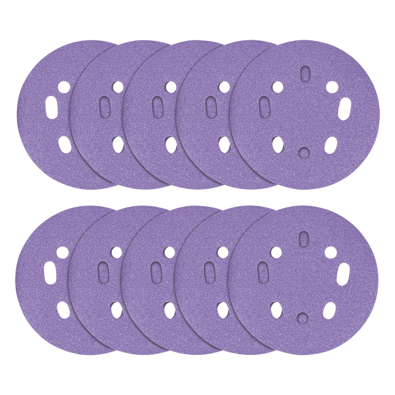 Trend AB/125/120A 120 Grit 8-Hole Punched Multi-Material Sanding Discs 125mm 10 Pack (697PV)