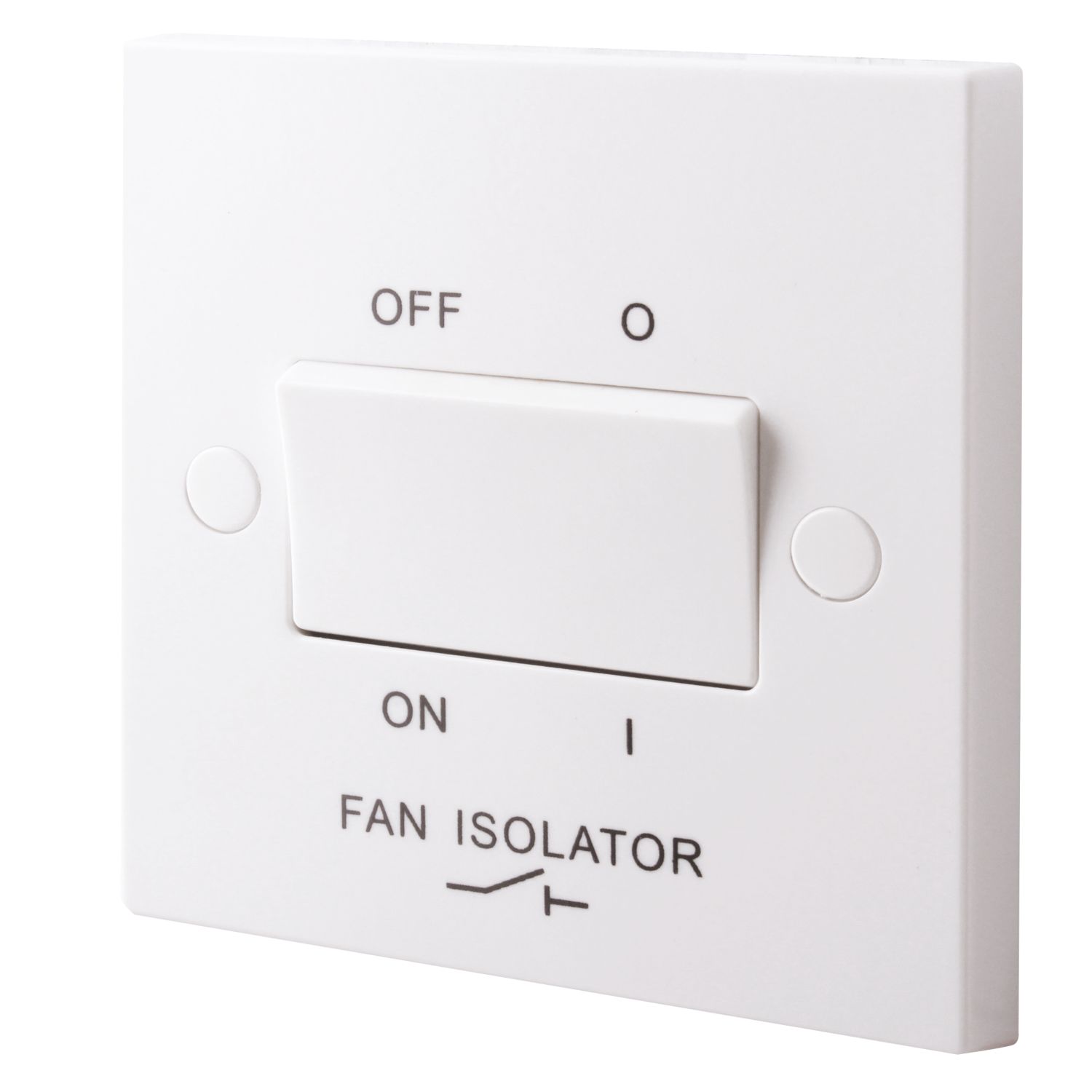 British General 900 Series 10A 1-Gang 3-Pole Fan Isolator Switch White (69862)