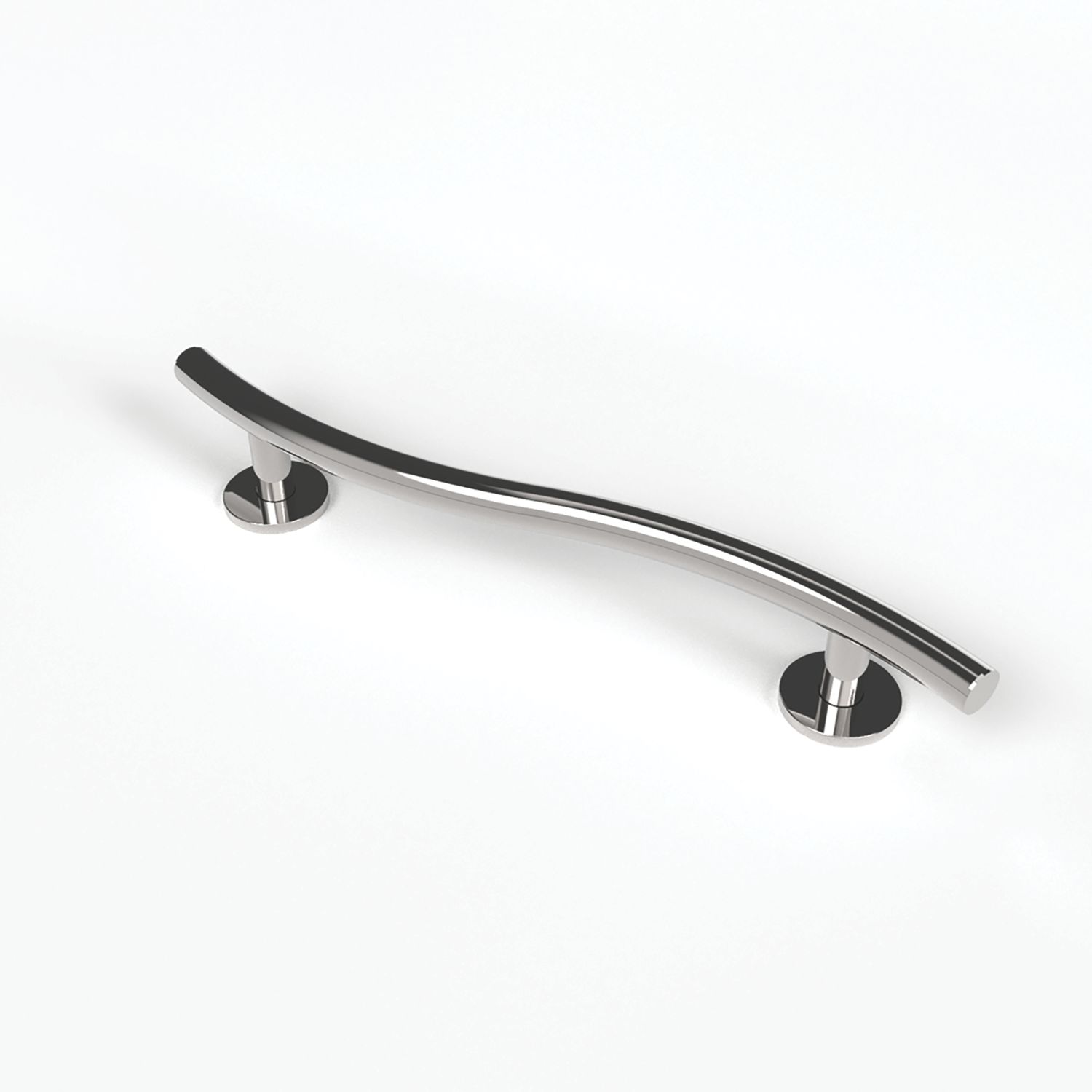 Nymas NymaSTYLE Curved Household Luxury Grab Rail Polished Stainless Steel 620mm (698JM)