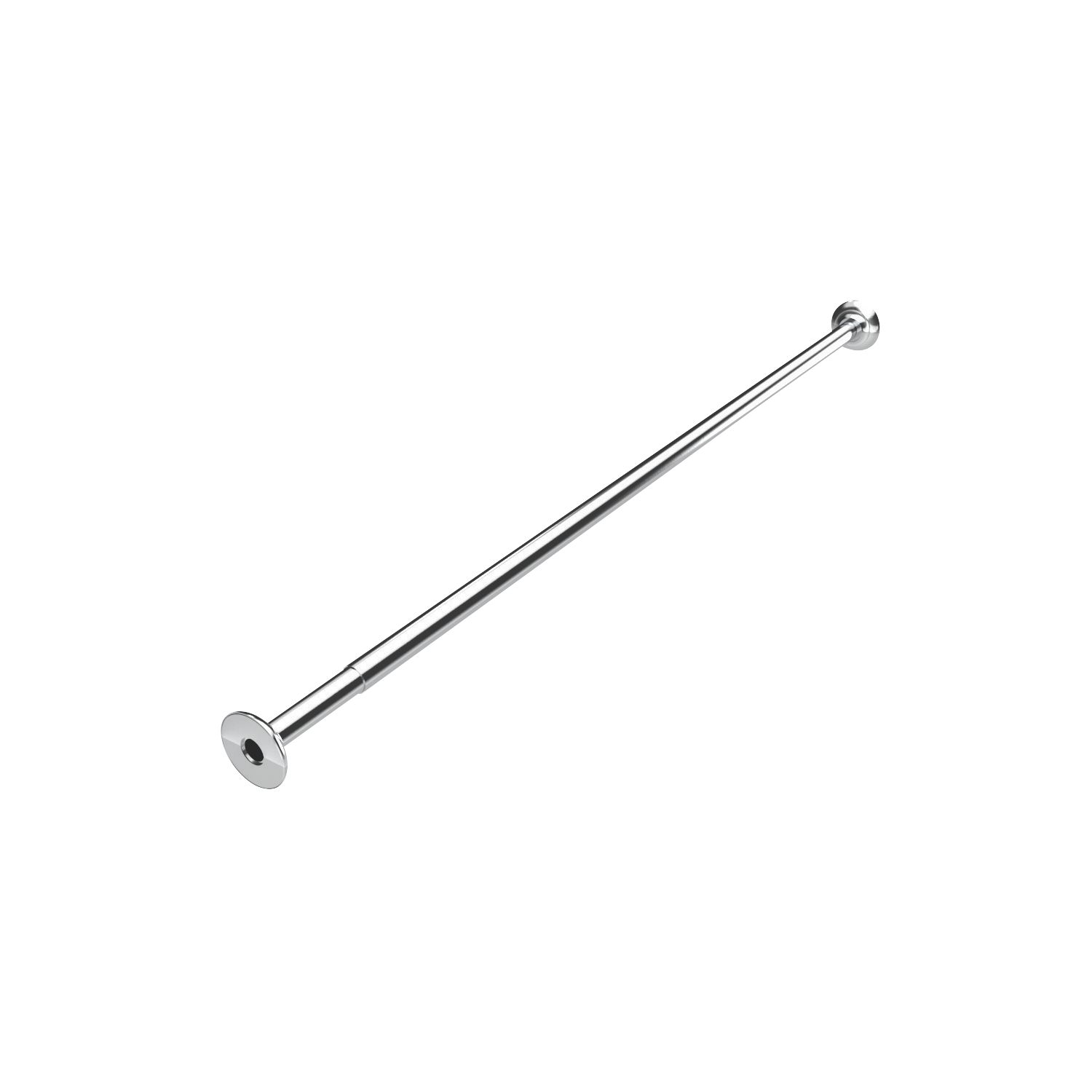 Croydex Tube Shower Rail Aluminium Chrome 1400-2600mm (698JR)