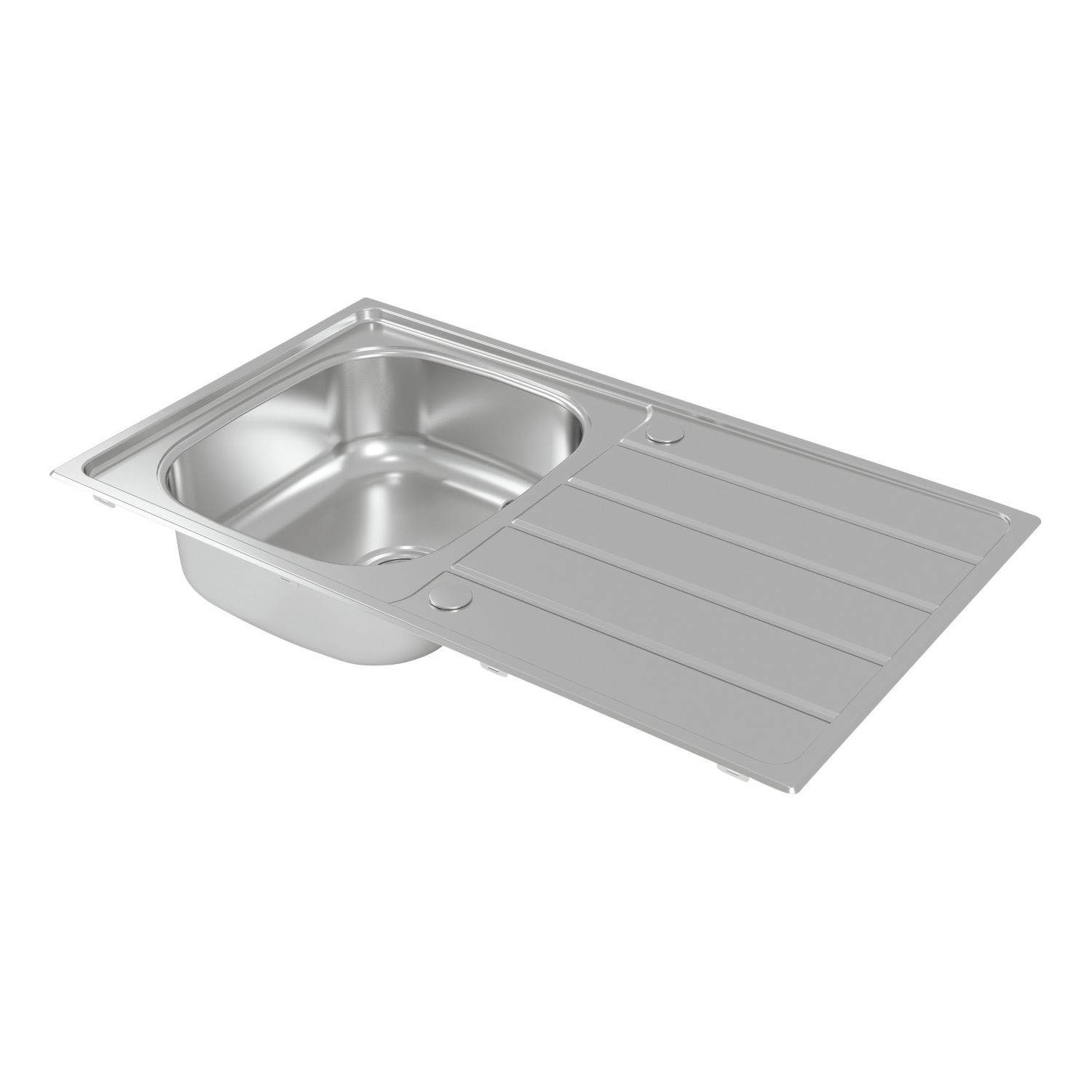 Carysil KD100 / HS605 1 Bowl Stainless Steel Inset Kitchen Sink & Tap Pack 860mm x 500mm (699RE)