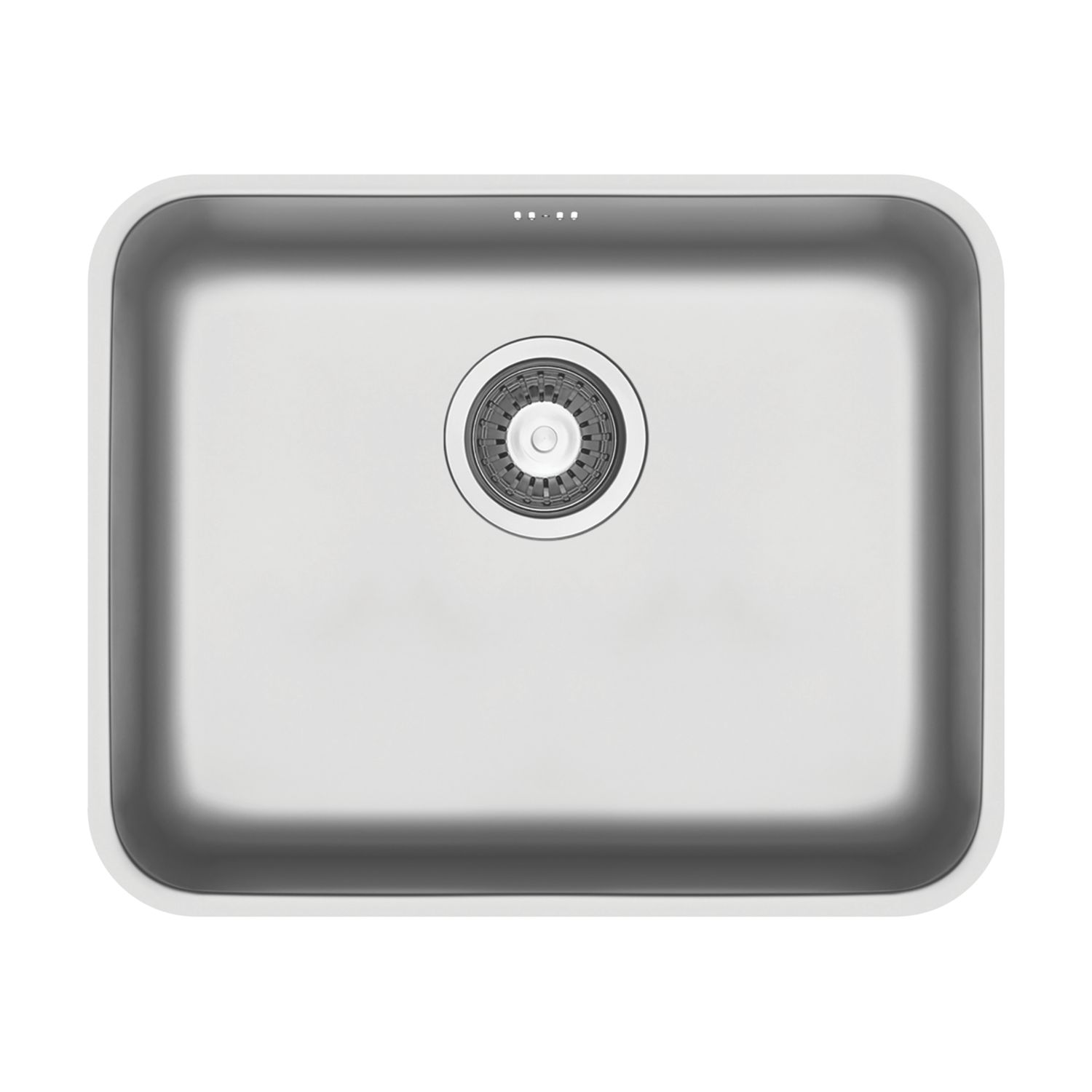Swirl 1 Bowl Stainless Steel Kitchen Sink 524mm x 424mm (699RG)