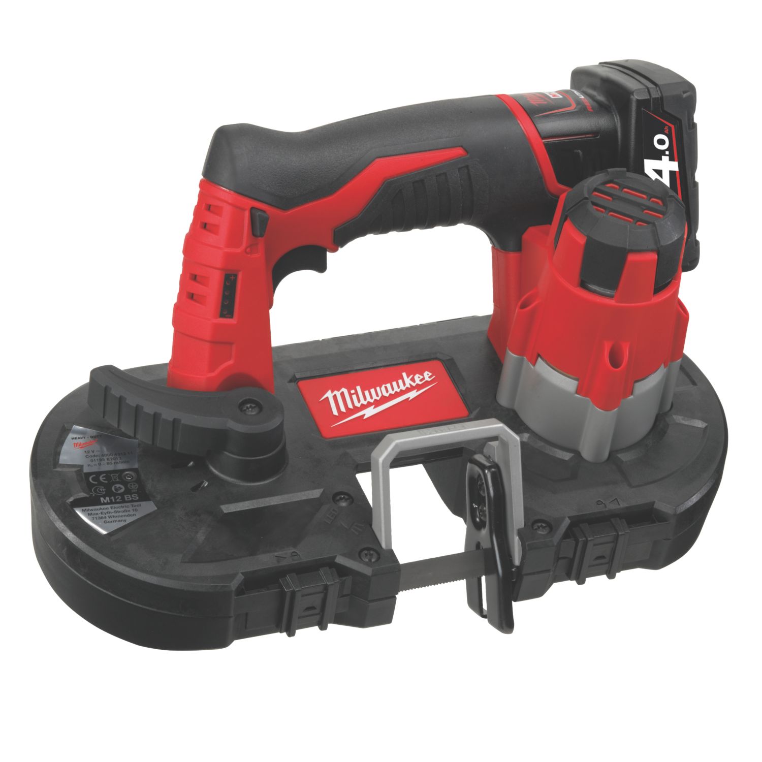 Milwaukee M12 BS-402C 41mm 12V 2 x 4.0Ah Li-Ion RedLithium Cordless Sub-Compact Bandsaw (700HF)