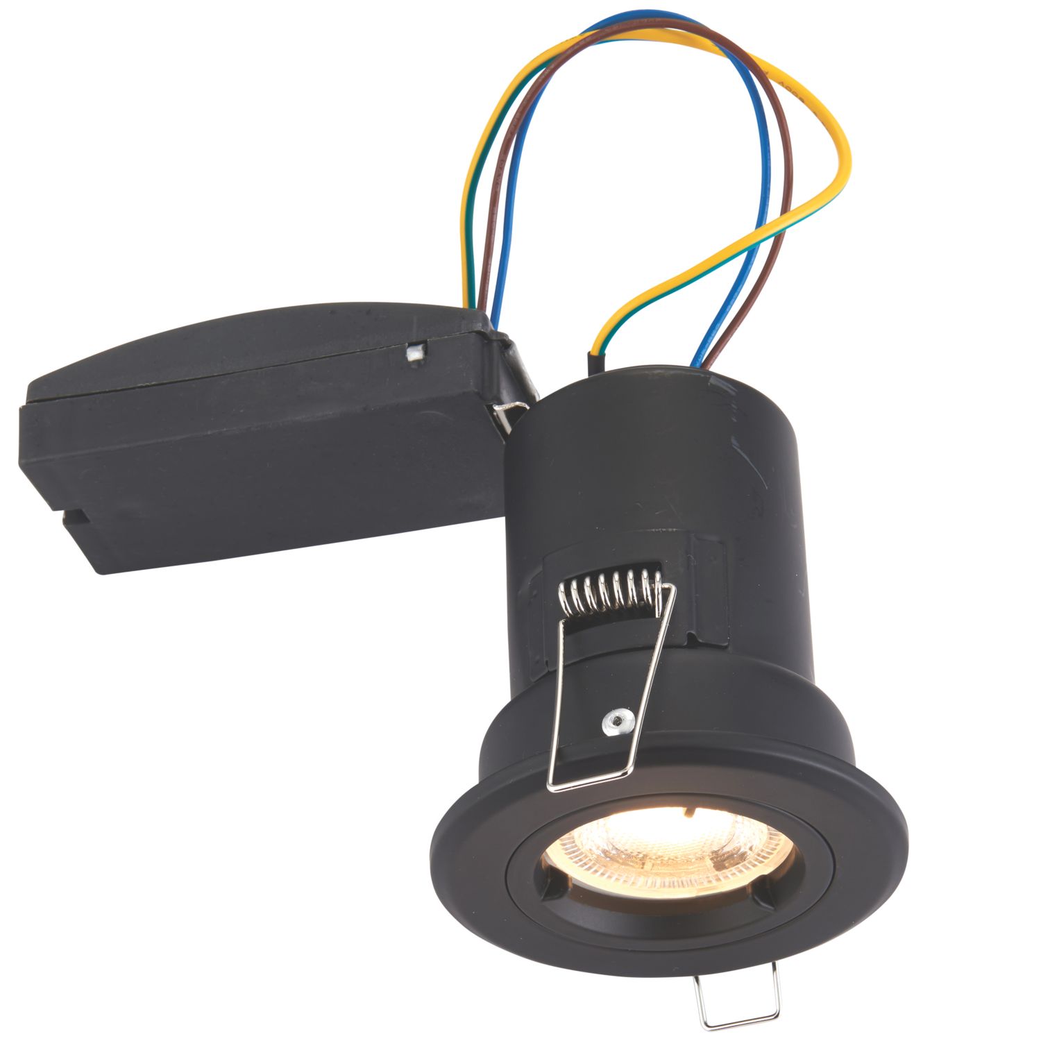Saxby Major GU10 Fixed Fire Rated Recessed Downlight Black (700RE)