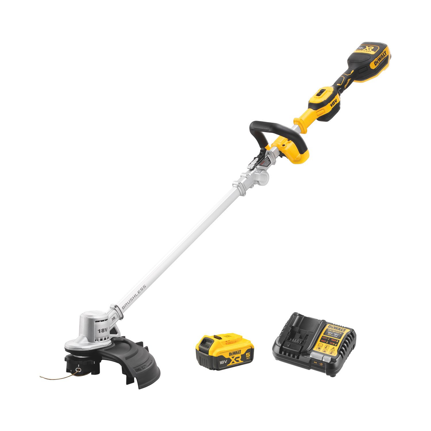 DEWALT DCMST561P1-GB 18V 1 x 5.0Ah Li-Ion XR Brushless Cordless Grass Trimmer (701JL)