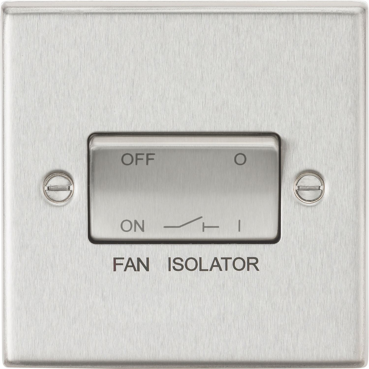 Knightsbridge 10AX 1-Gang TP Fan Isolator Switch Brushed Chrome (701VF)