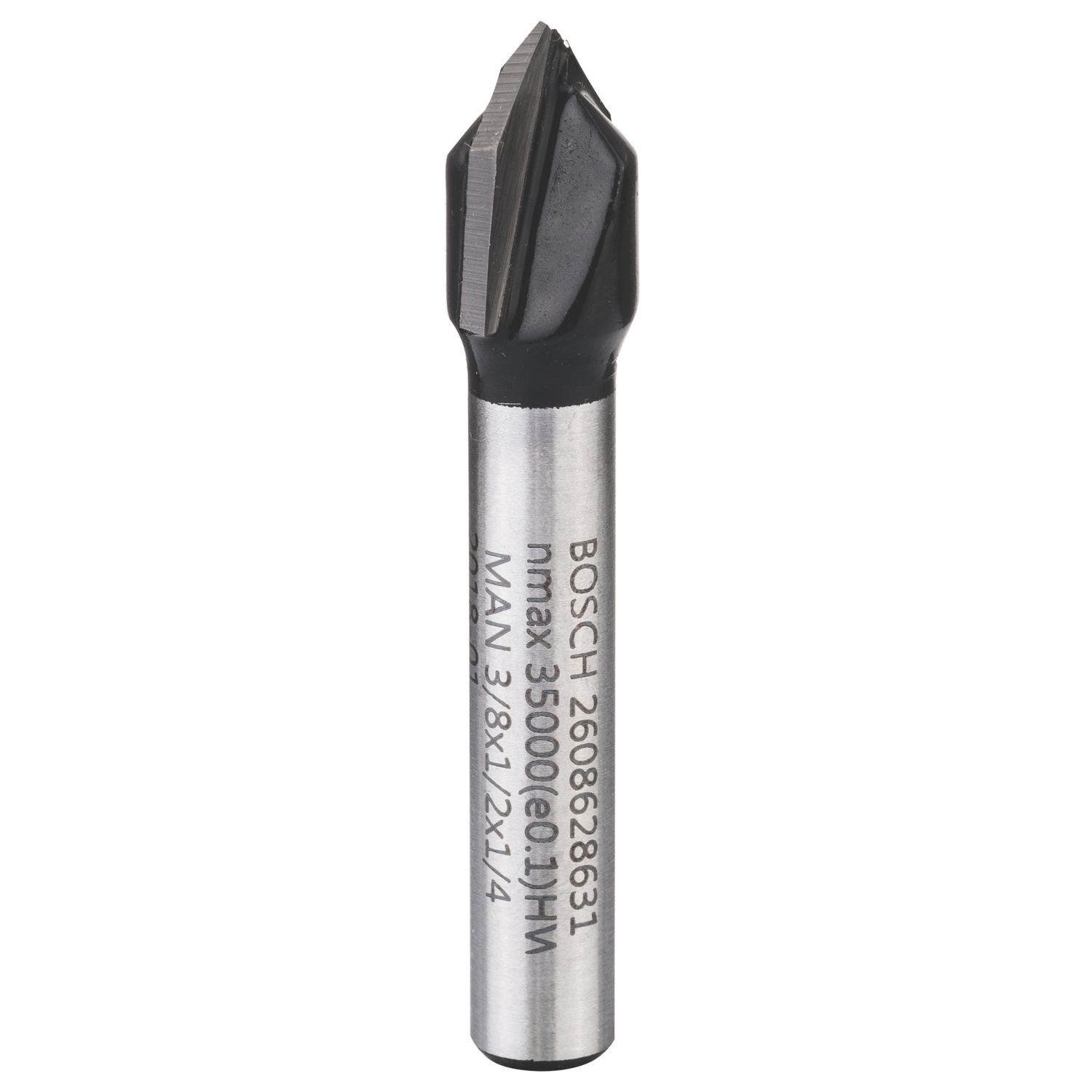 Bosch Standard for Wood 1/4" Straight V-Groove Bit 9.5mm x 12.4mm (702FW)