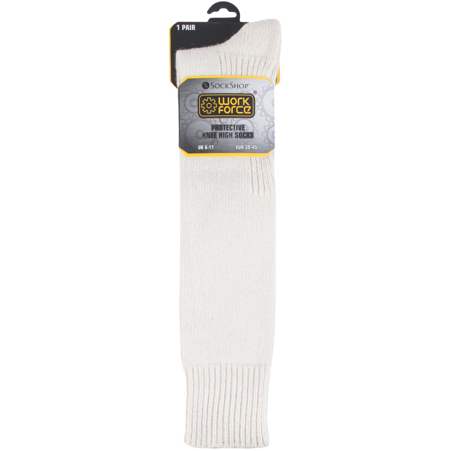 SockShop Protective Knee-High Socks Cream 6-11 1 Pair (7037H)