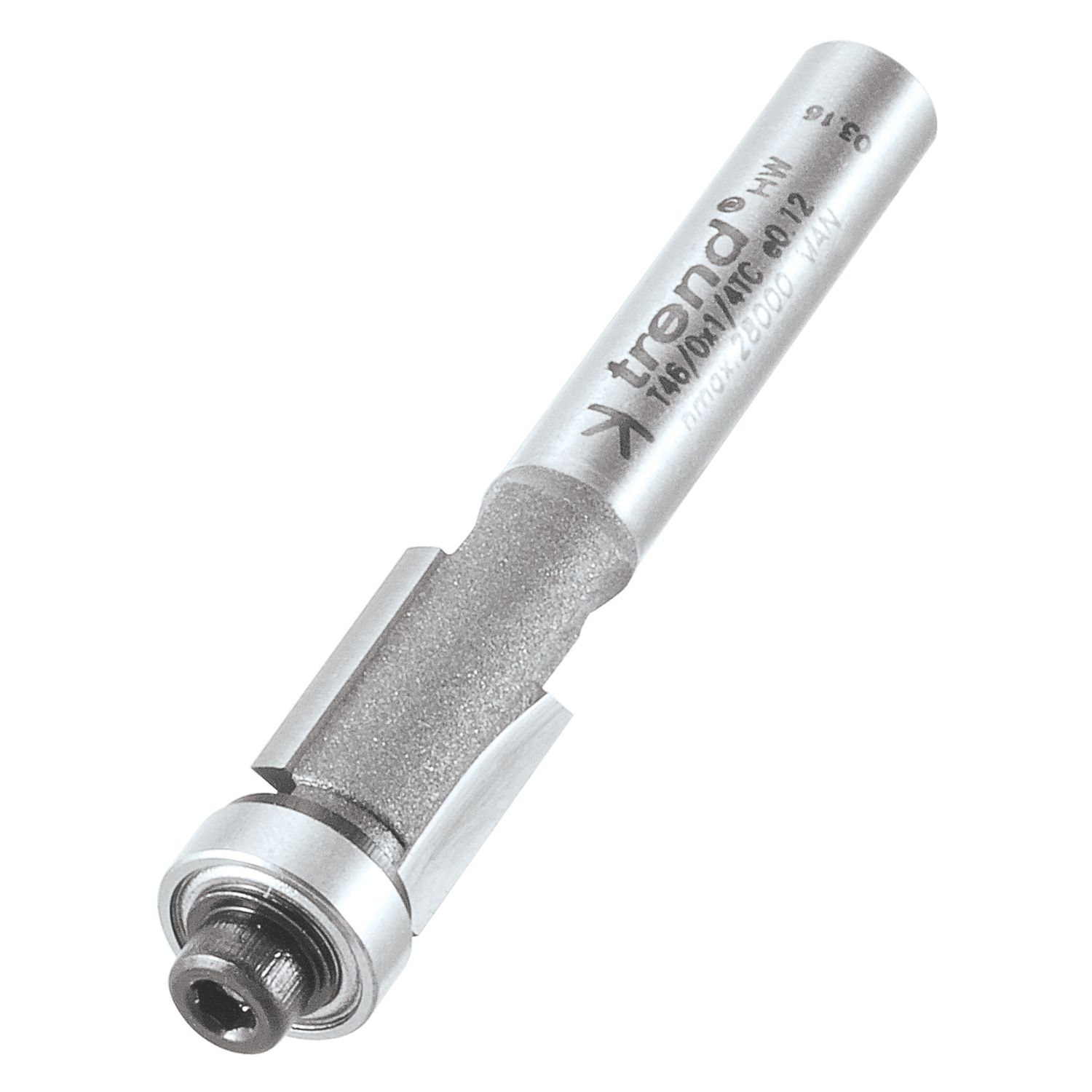 Trend T46/01X1/4TC 1/4" Straight Router Cutter 12.7mm x 25mm (703RH)