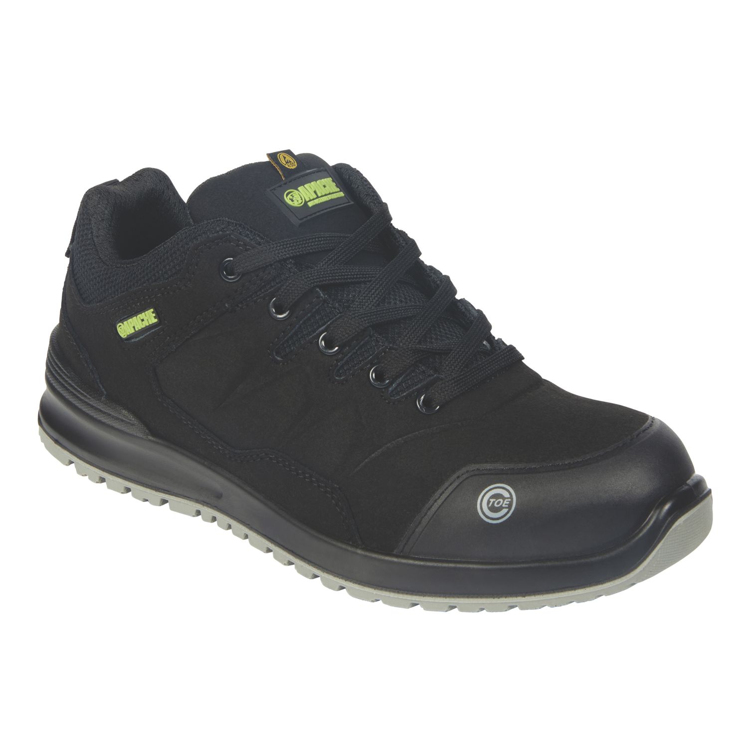 Apache Brampton Size 12 Black Water-Resistant Safety Trainers (703RL)