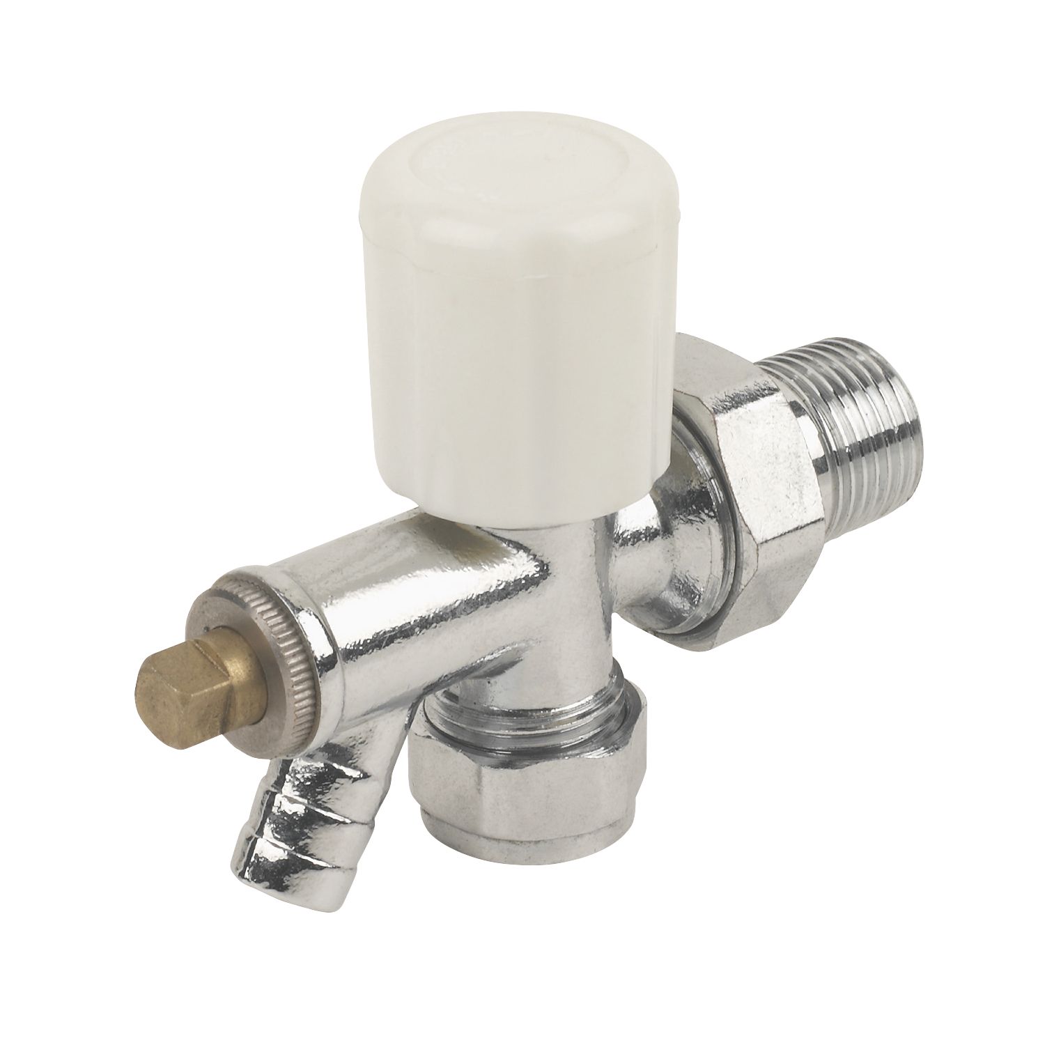 15mm x 1/2" Angled & Drain Off Manual Radiator (70408)
