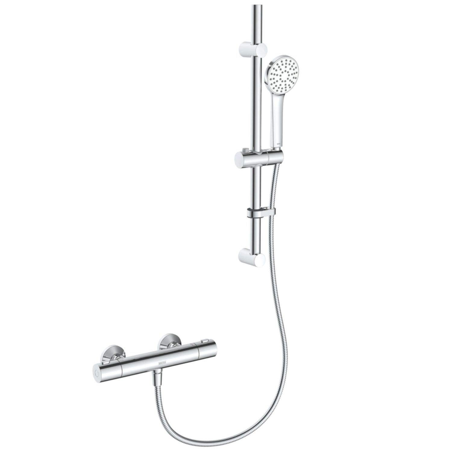 Bristan Vanta Rear-Fed Exposed Chrome Thermostatic Bar Mixer Shower & Kit (707AJ)