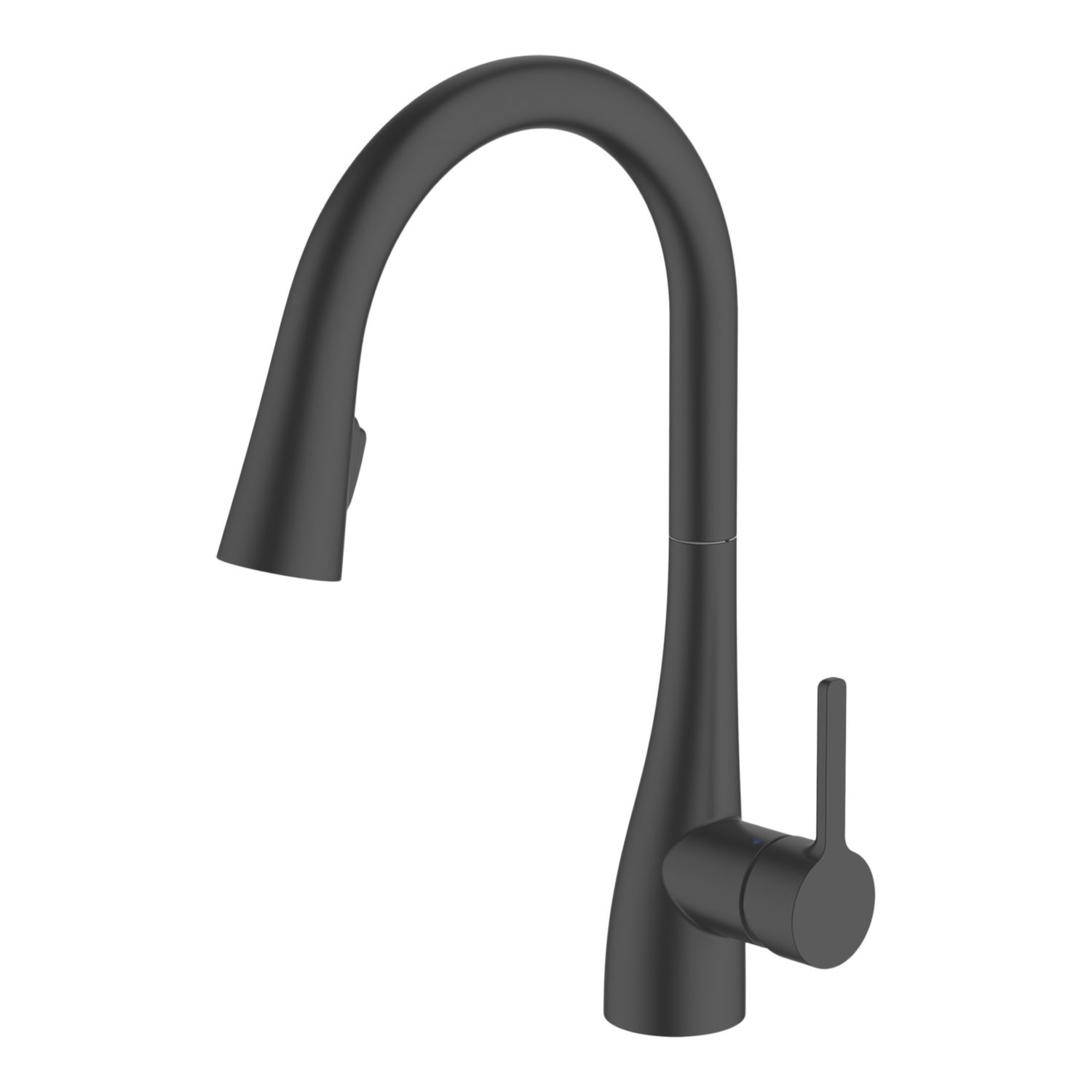 Swirl Oxford Pull-Out Spray Mixer Kitchen Tap Black (707YT)