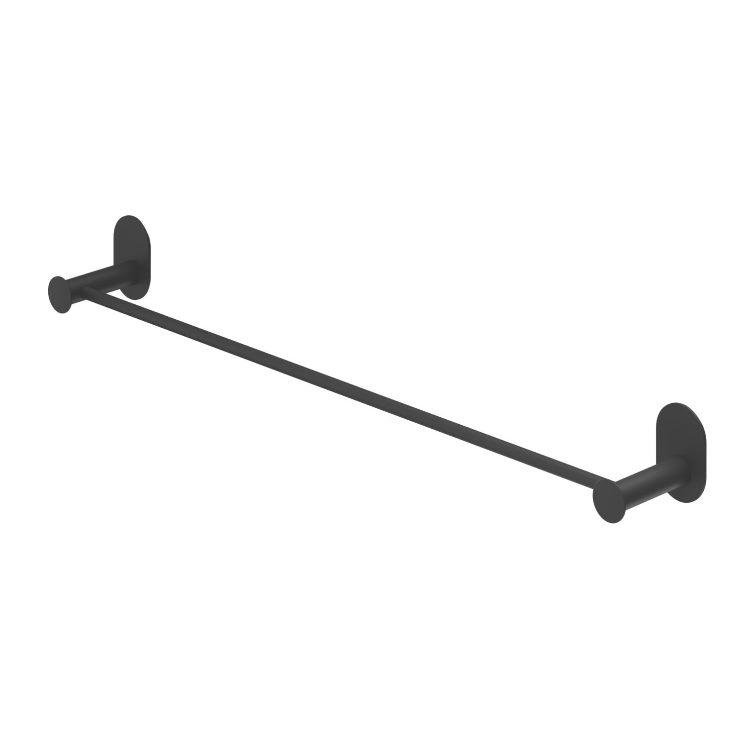 Swirl Caldew Bathroom Towel Rail Black 645mm x 80mm x 70mm (708YT)