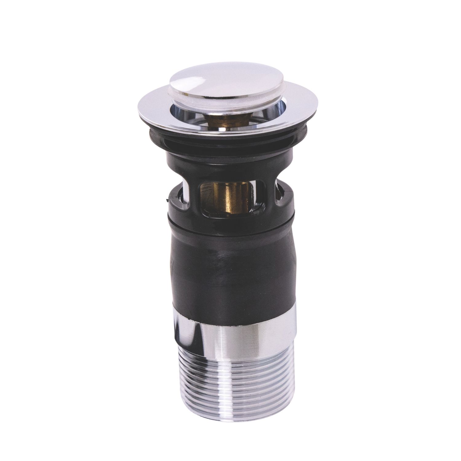 Top-Fix Slotted Push Button Basin Waste Chrome 60mm (709VN)