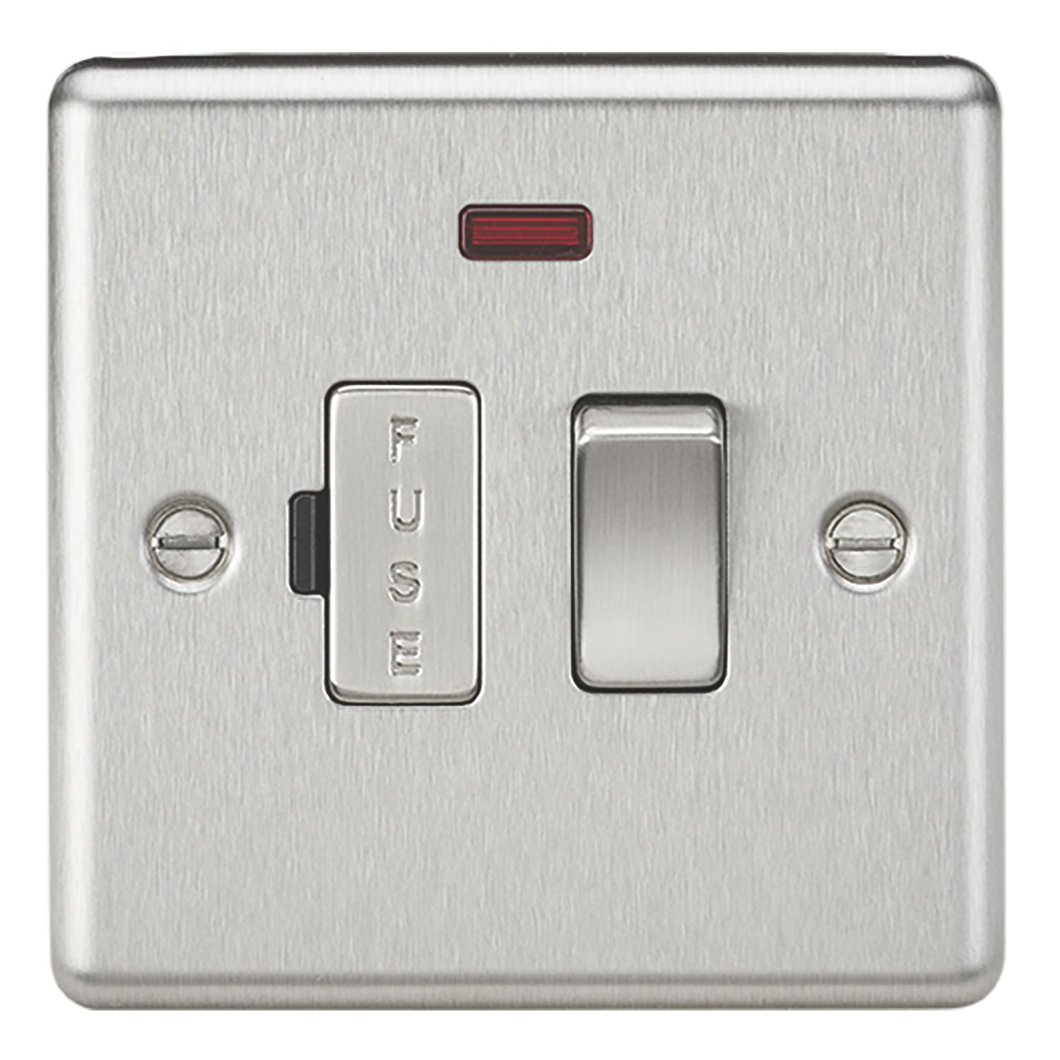 Knightsbridge 13A Switched Fused Spur with LED Brushed Chrome (710TY)