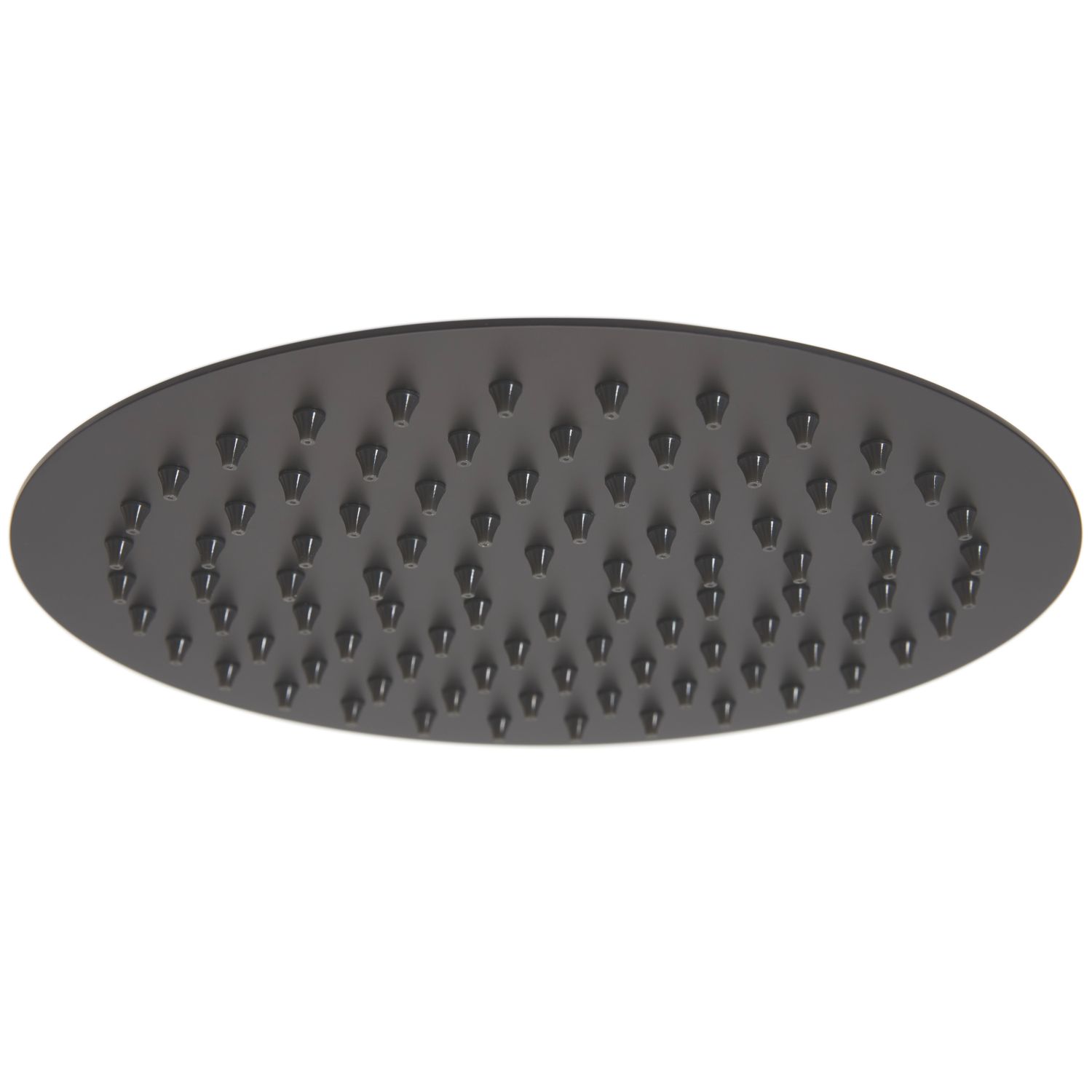 Highlife Bathrooms Swivel & Tilt Round Rainfall Shower Head Matt Black 200mm (711TJ)