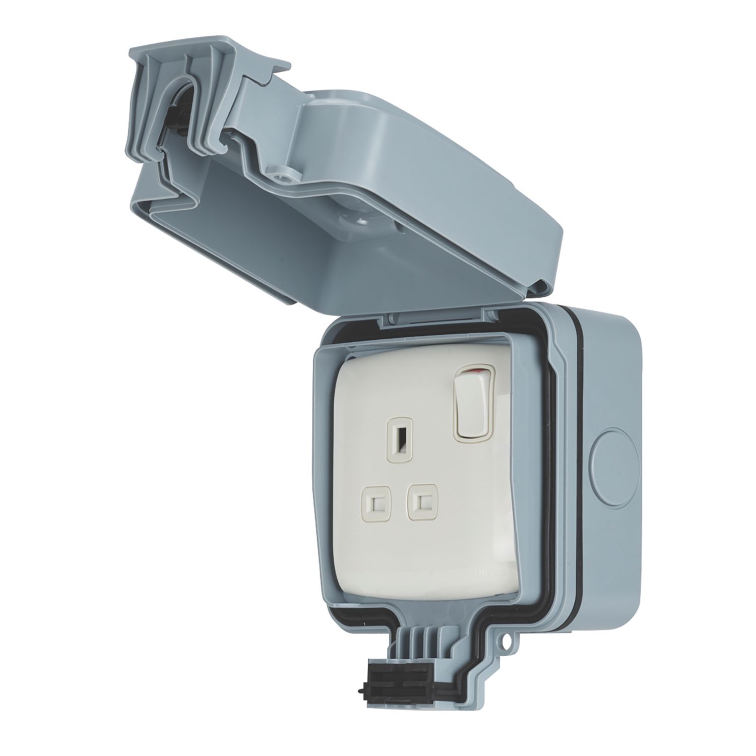 Contactum IP66 13A 1-Gang 2-Pole Weatherproof Outdoor Switched Socket Outlet (712RP)