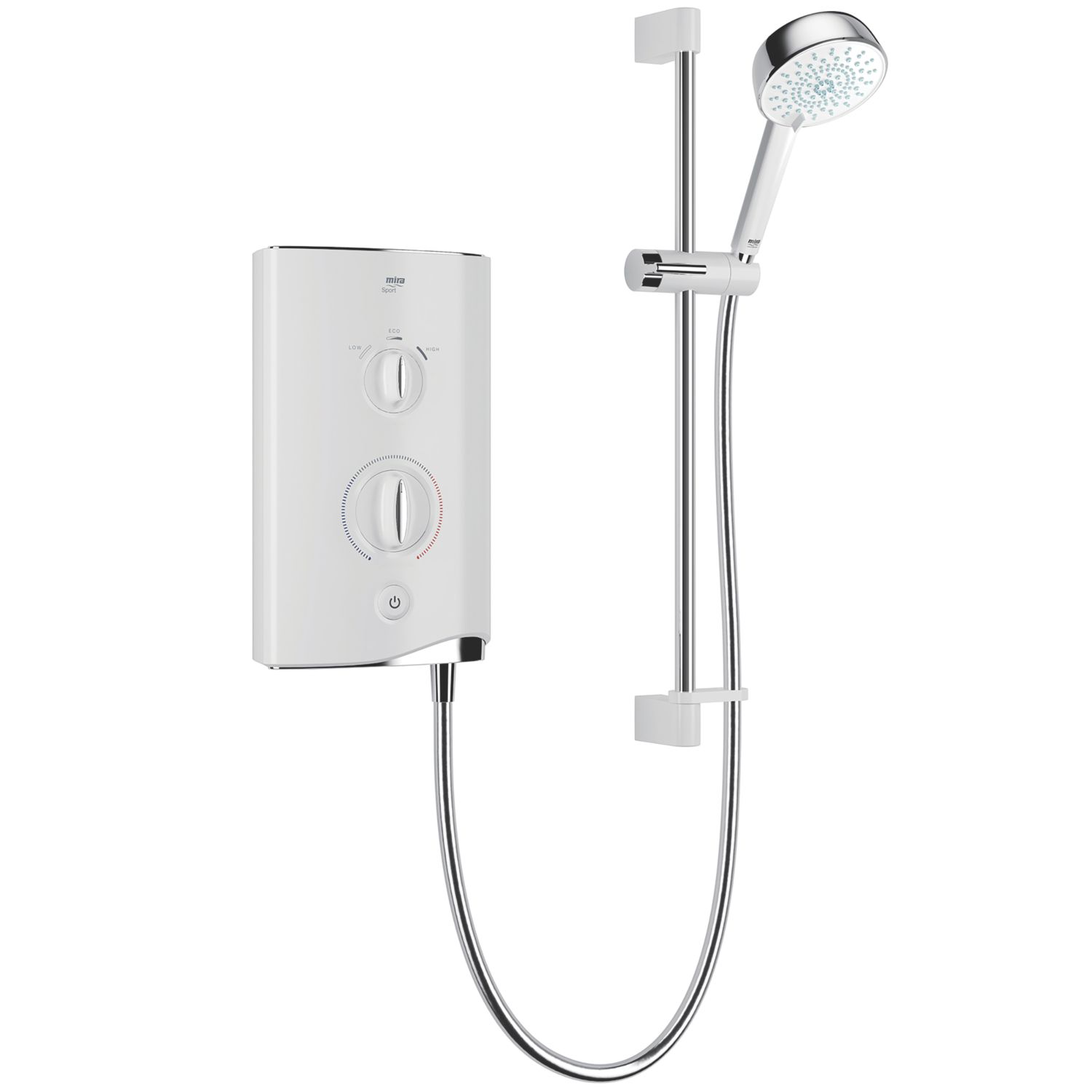 Mira Sport White/Chrome 9.8kW Electric Shower (713PM)