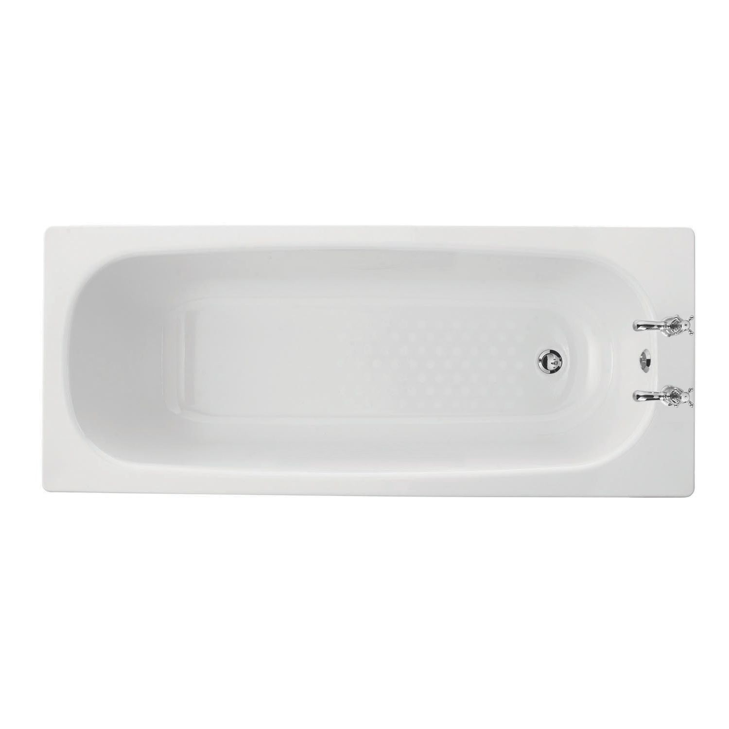 Grove Single-Ended Bath Porcelain Enamelled Steel 2 Tap Holes 1700mm x 700mm (71476)