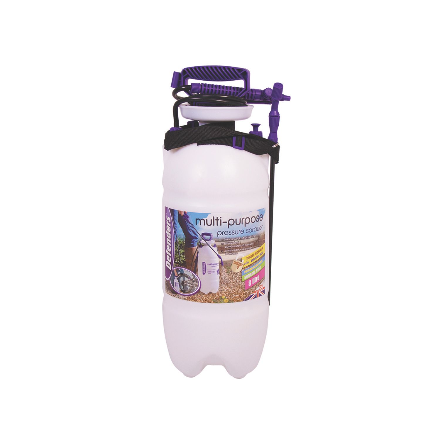 Defenders White / Purple Pressure Sprayer 8Ltr (714CR)