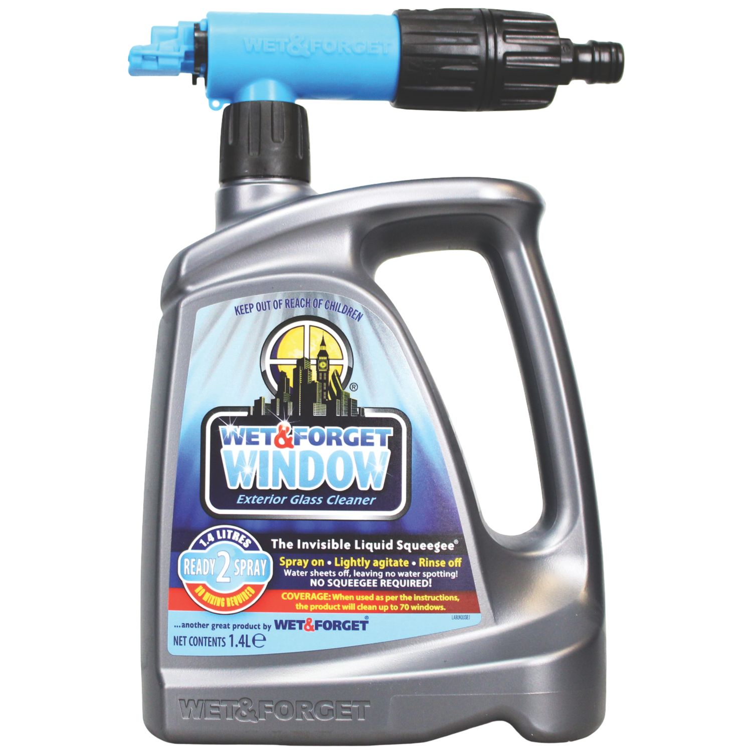 Wet & Forget Exterior Window Glass Cleaner 1.4Ltr (714CX)