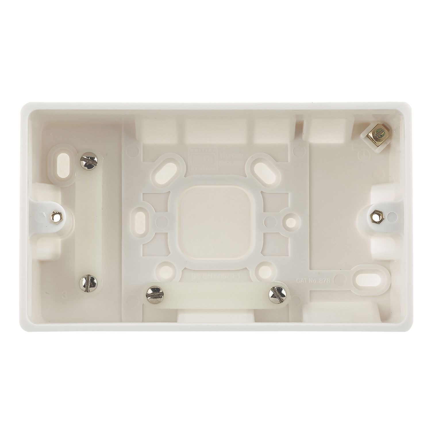 British General 2-Gang Surface Pattress Box 47mm (714HT)