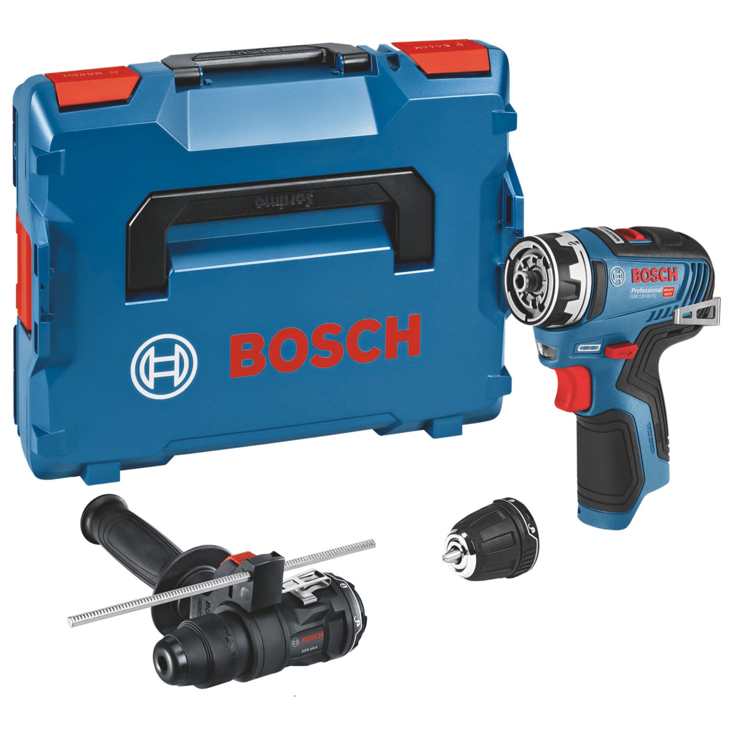Bosch GSR 12V-35 FC 12V Li-Ion CoolPack Brushless Cordless Drill Driver with FlexiClick GFA 12-H - Bare (714YW)