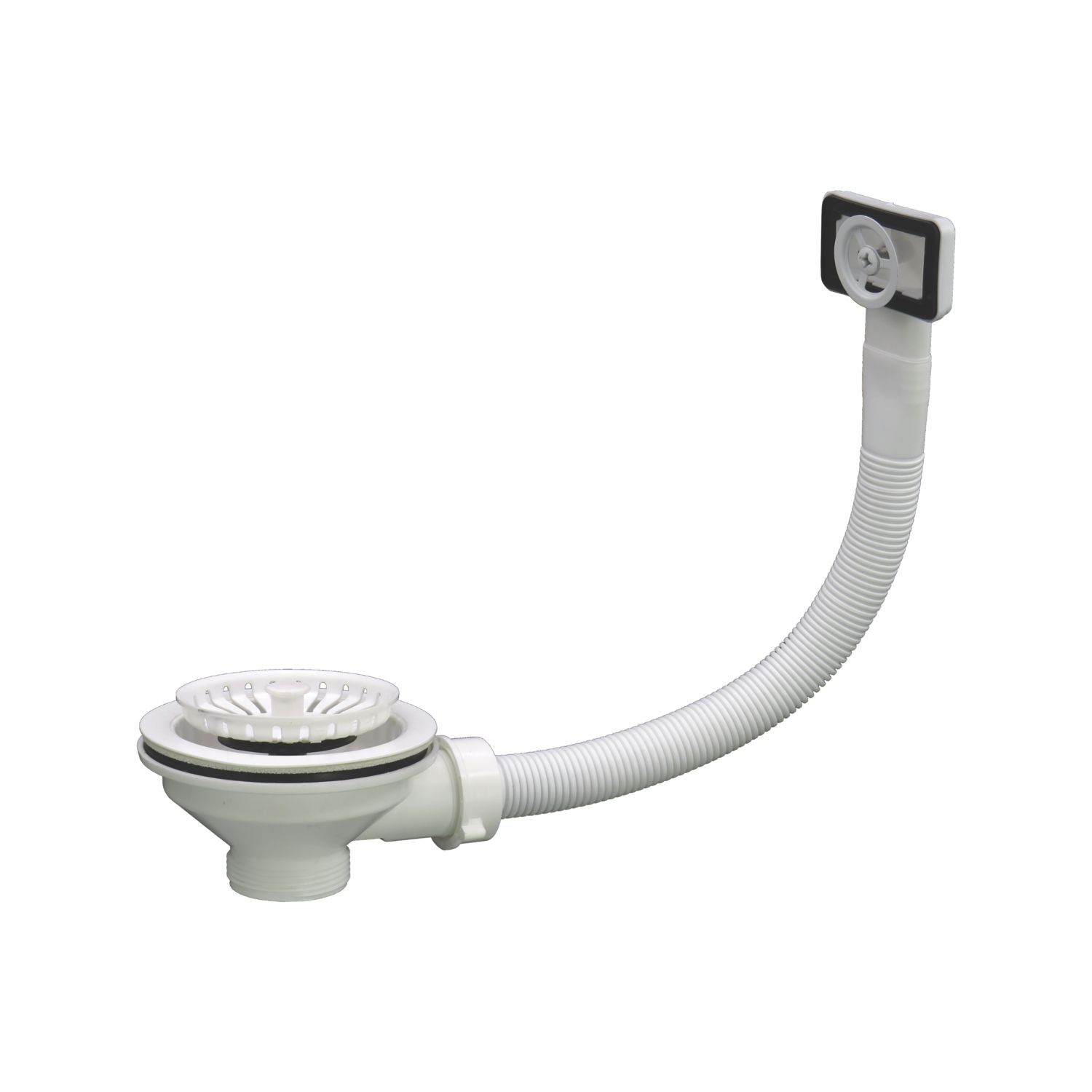 ETAL Sink Strainer Waste with Overflow White 90mm (715JL)