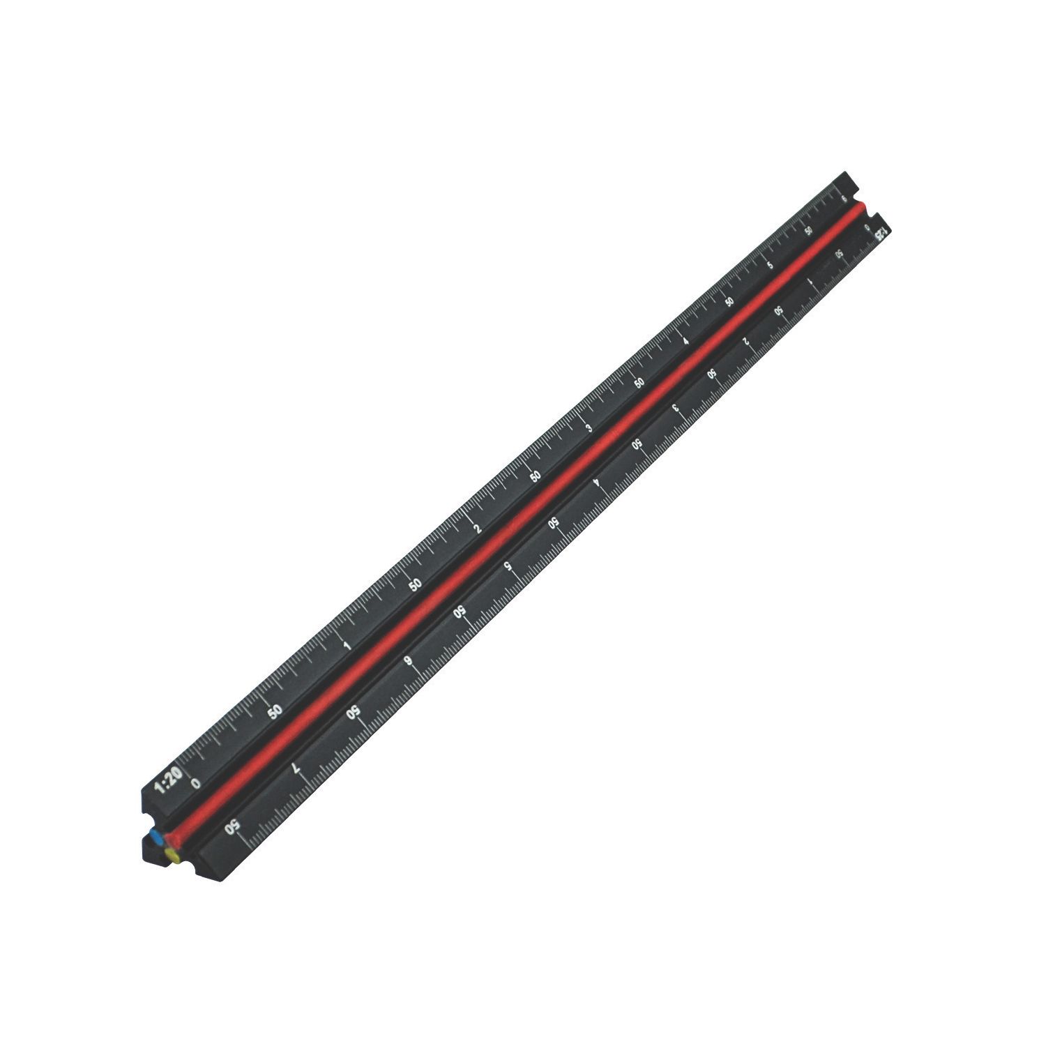 Faithfull Tri-Scale Engineer Aluminium Ruler 11 3/4" (300mm) (715RK)