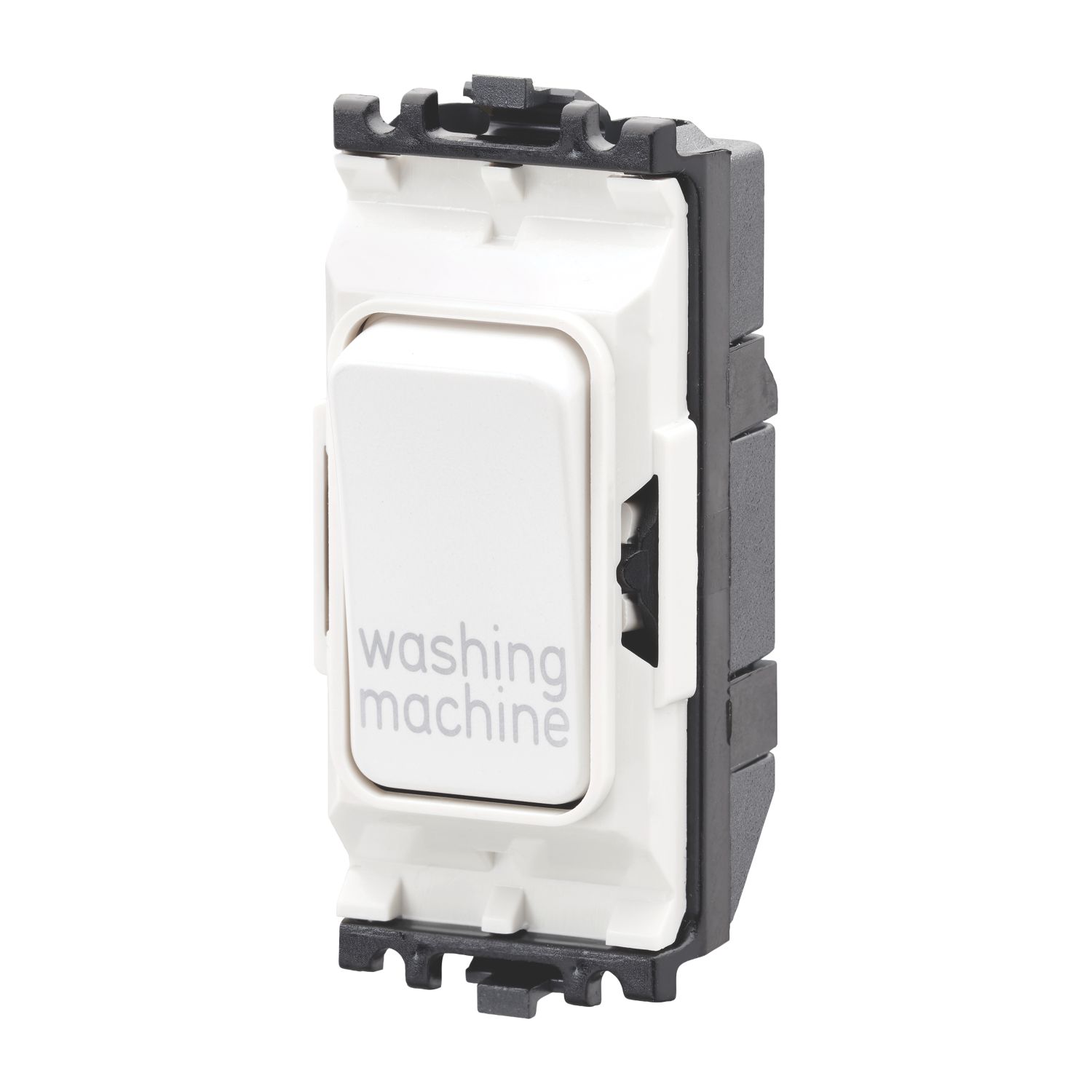 MK Grid Plus 20A Grid DP Washing Machine Switch White with Colour-Matched Inserts (716JR)
