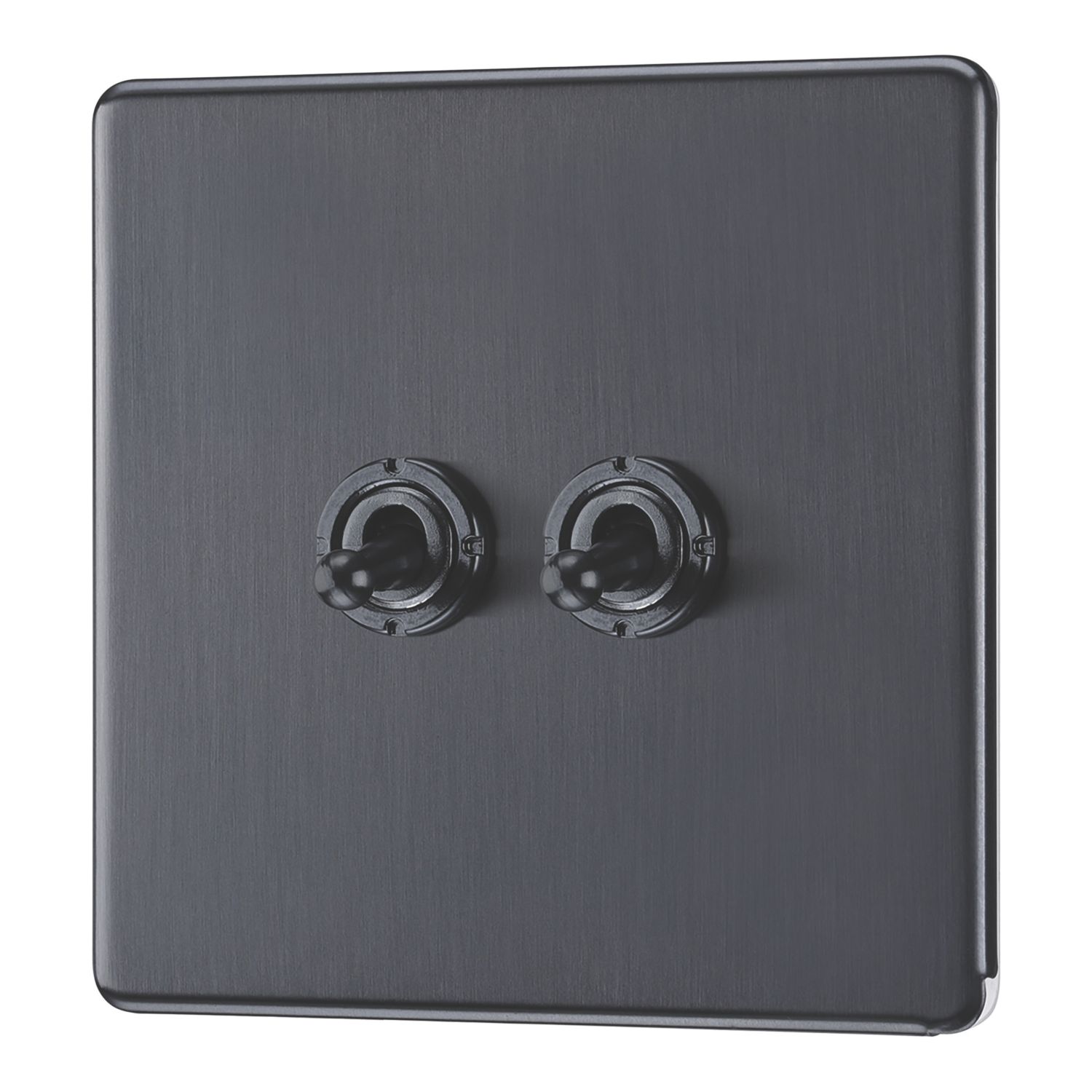 LAP 20A 16AX 2-Gang 2-Way Toggle Switch Slate Grey (716PN)