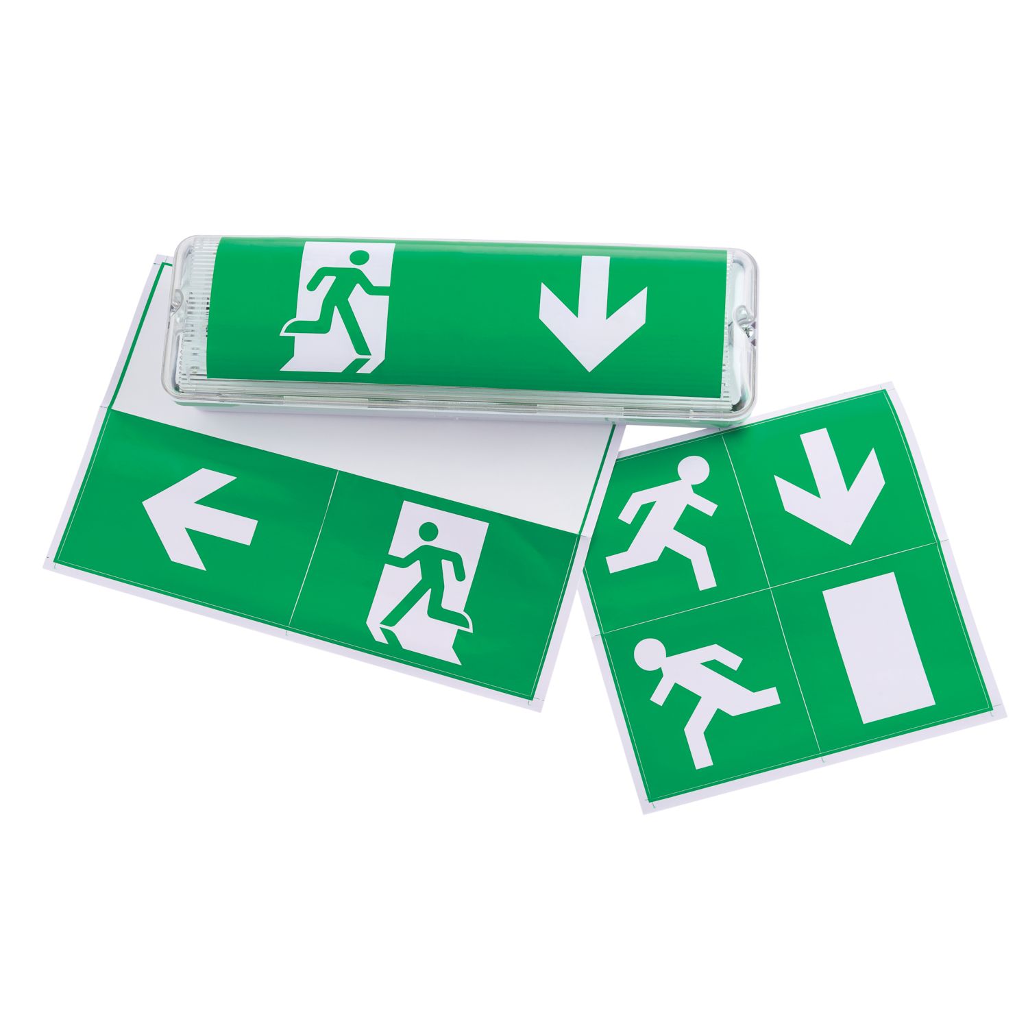 Saxby Sight Plus Maintained Emergency LED Exit Bulkhead with Down Arrow 2W 136lm (718FT)