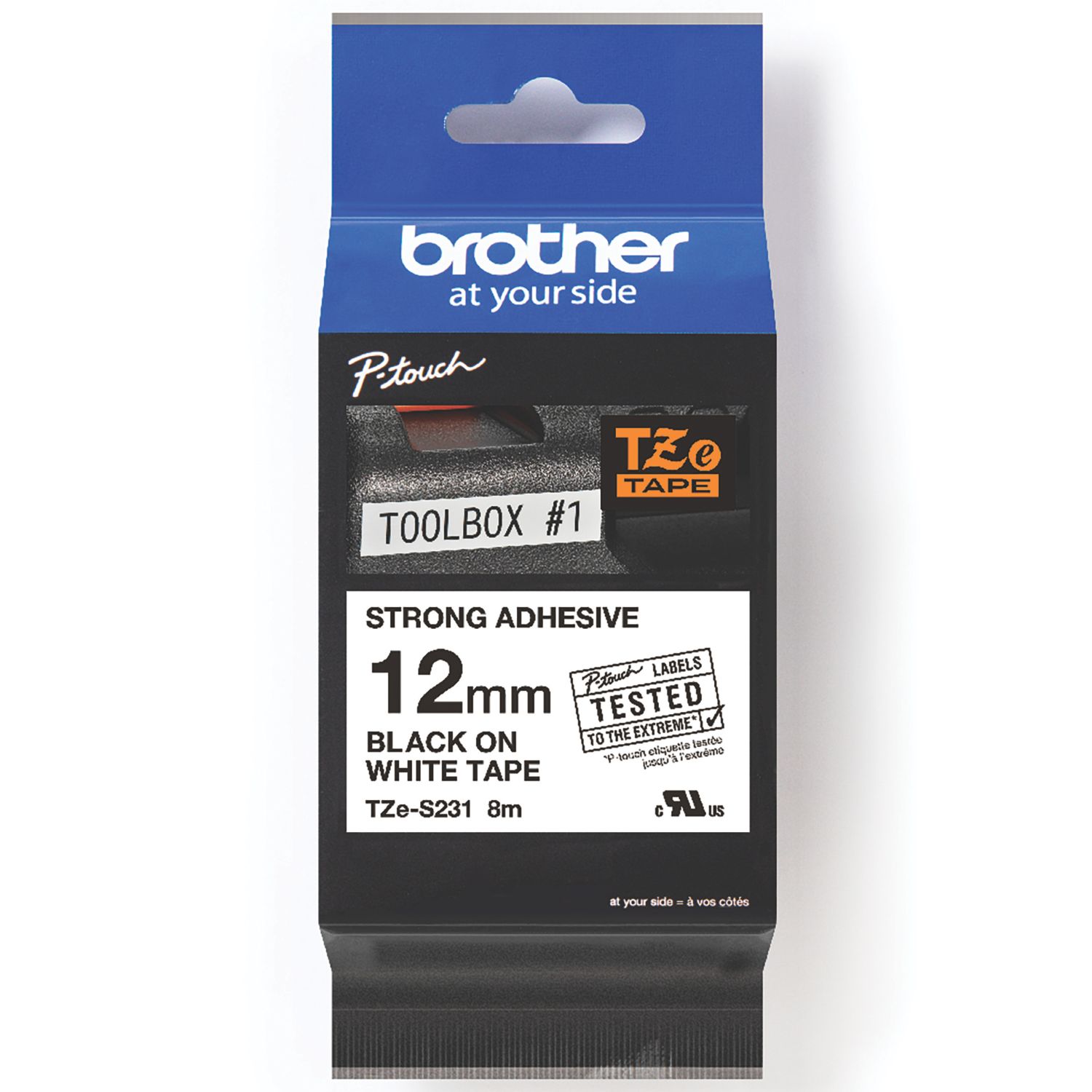 Brother TZES231 Strong Adhesive Labelling Tape 12mm x 8m (718KL)