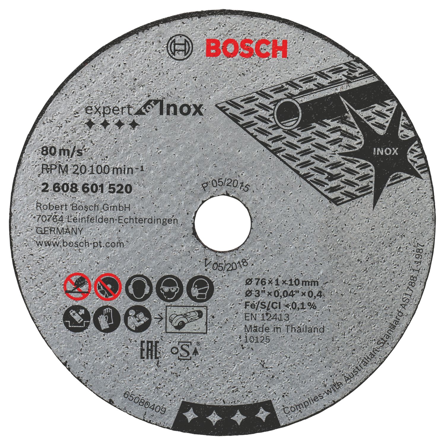 Bosch Expert Metal Cutting Discs 76mm (3") x 10mm 5 Pack (718VV)