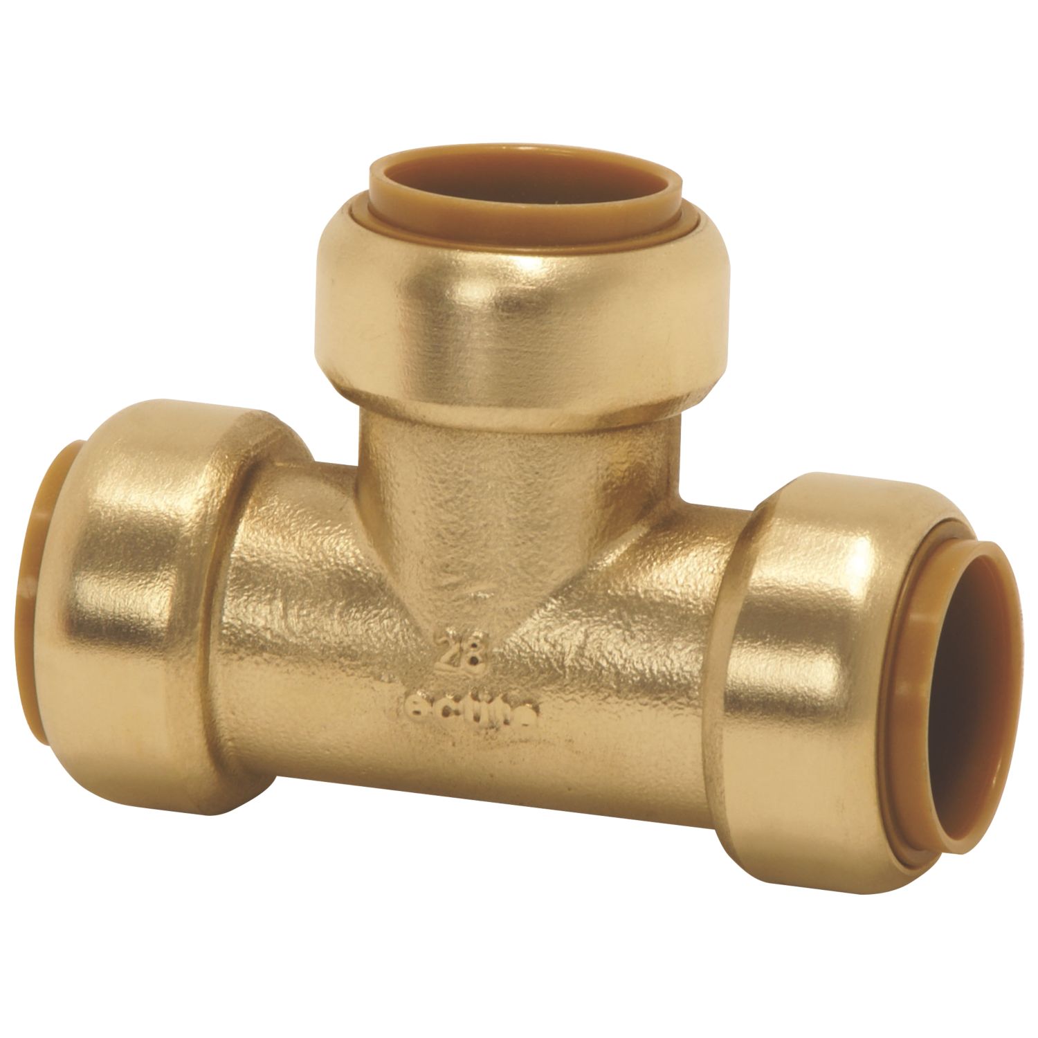 Tectite Classic Brass Push-Fit Equal Tee 22mm (7195X)