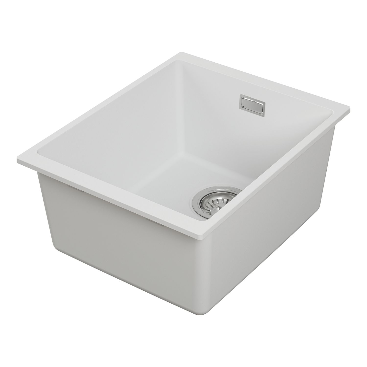 Carysil EN340-WH 1 Bowl Granite Composite Kitchen Sink White 370mm x 460mm (719RE)