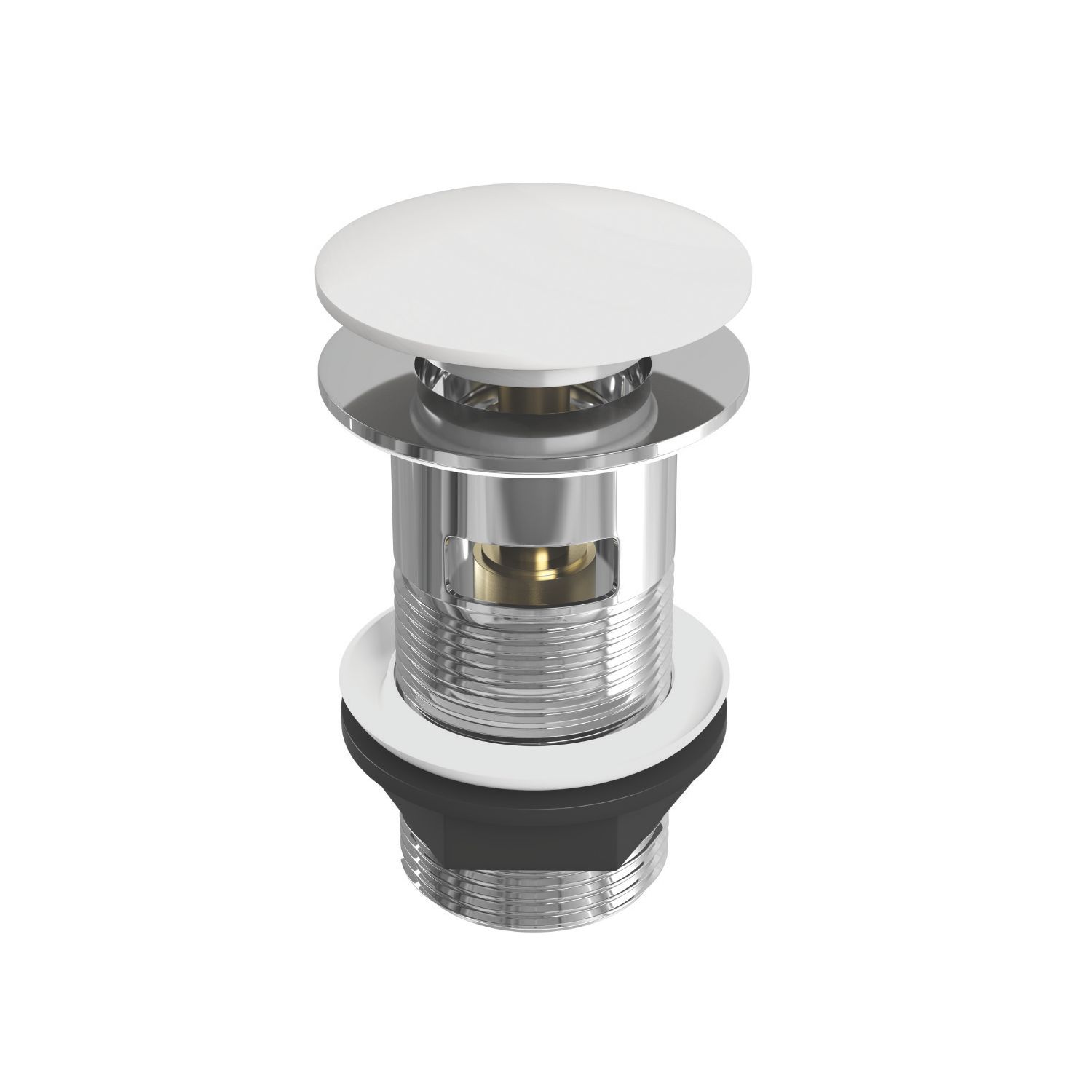 ETAL Slotted Ceramic Push Button Basin Waste White 70mm (719VN)