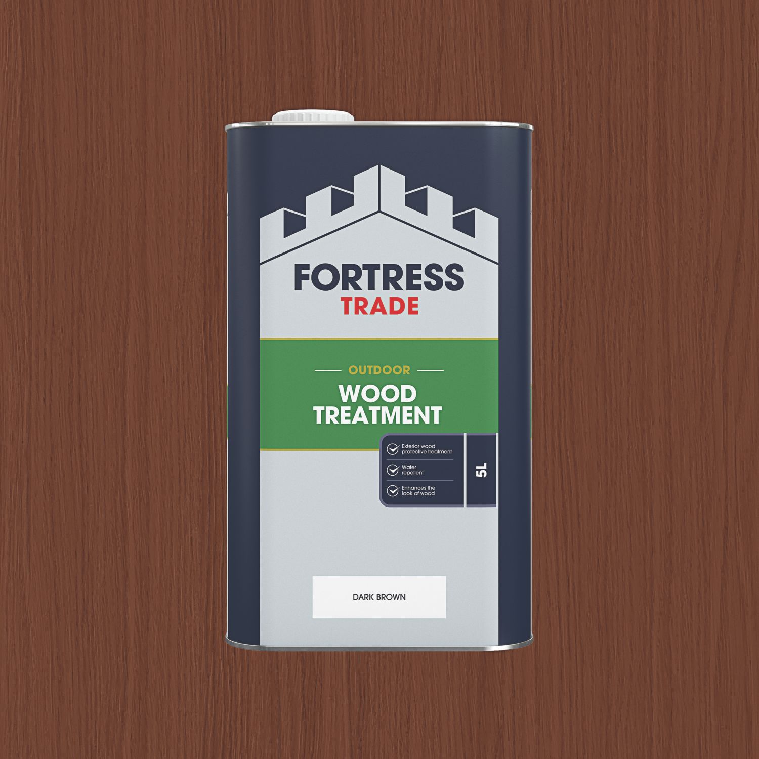 Fortress Trade 5Ltr Dark Brown Wood Treatment (720PC)