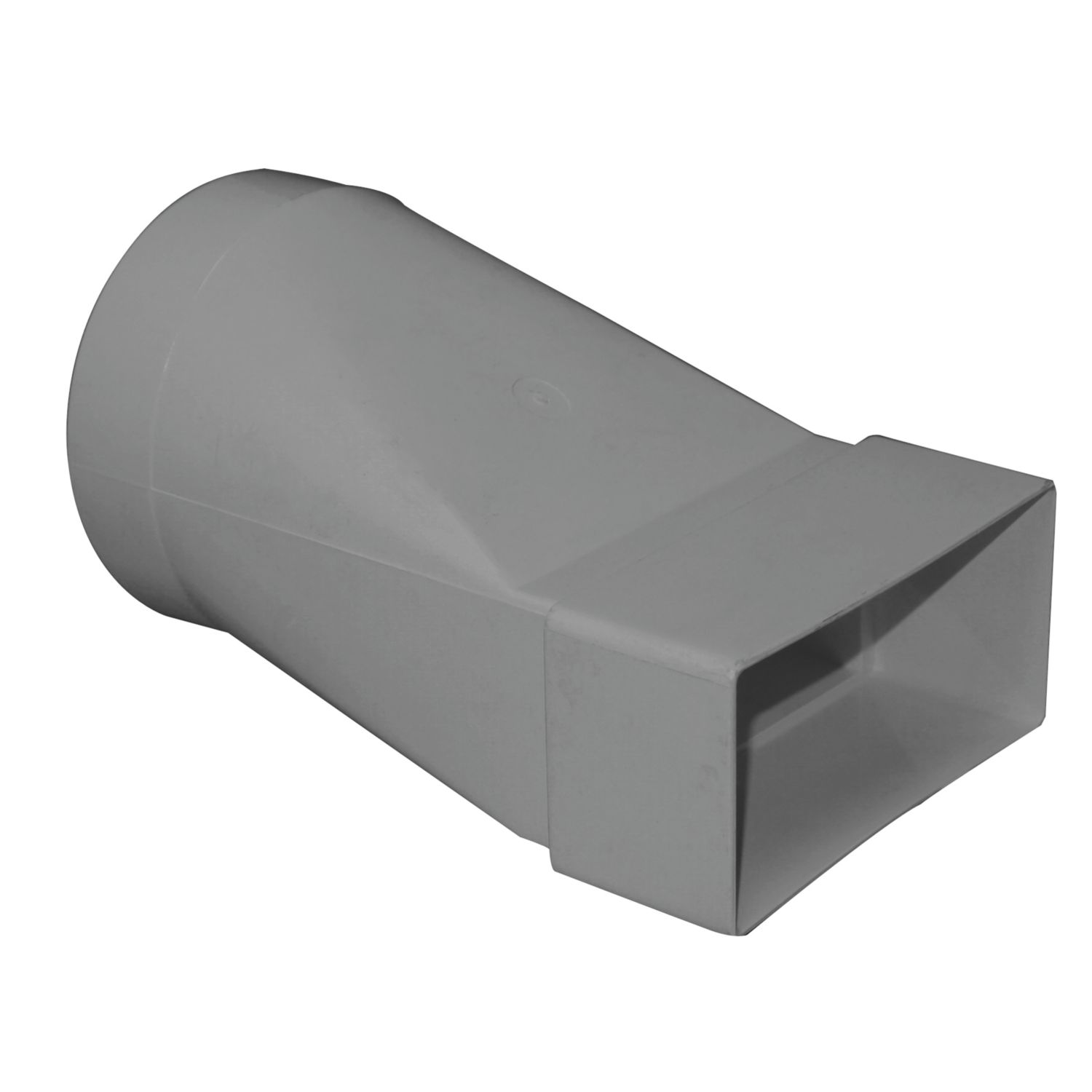 Manrose Round Pipe to Rectangular Channel Connector Grey 120mm (72110)