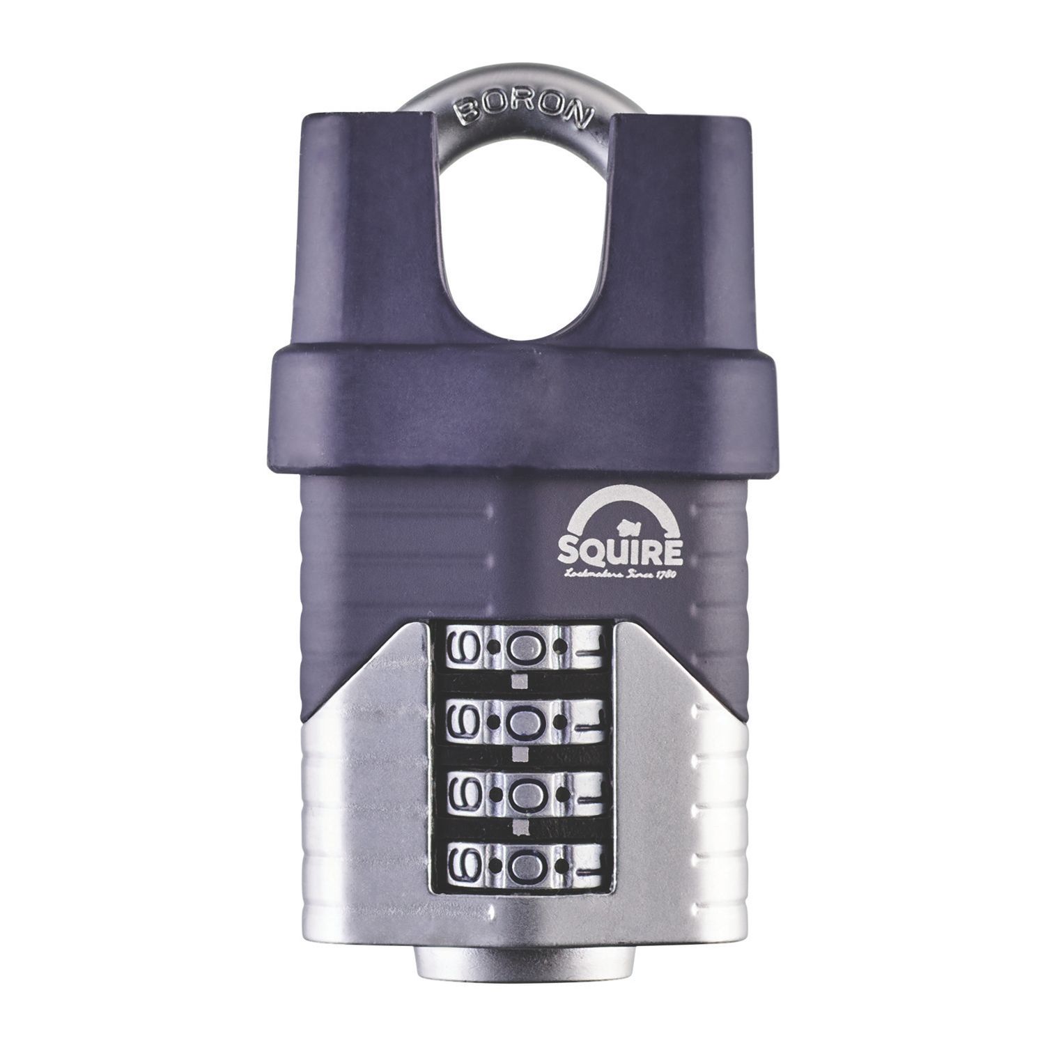 Squire Vulcan Weatherproof Closed Shackle Combination High Security Padlock Blue/Chrome 50mm (7214T)