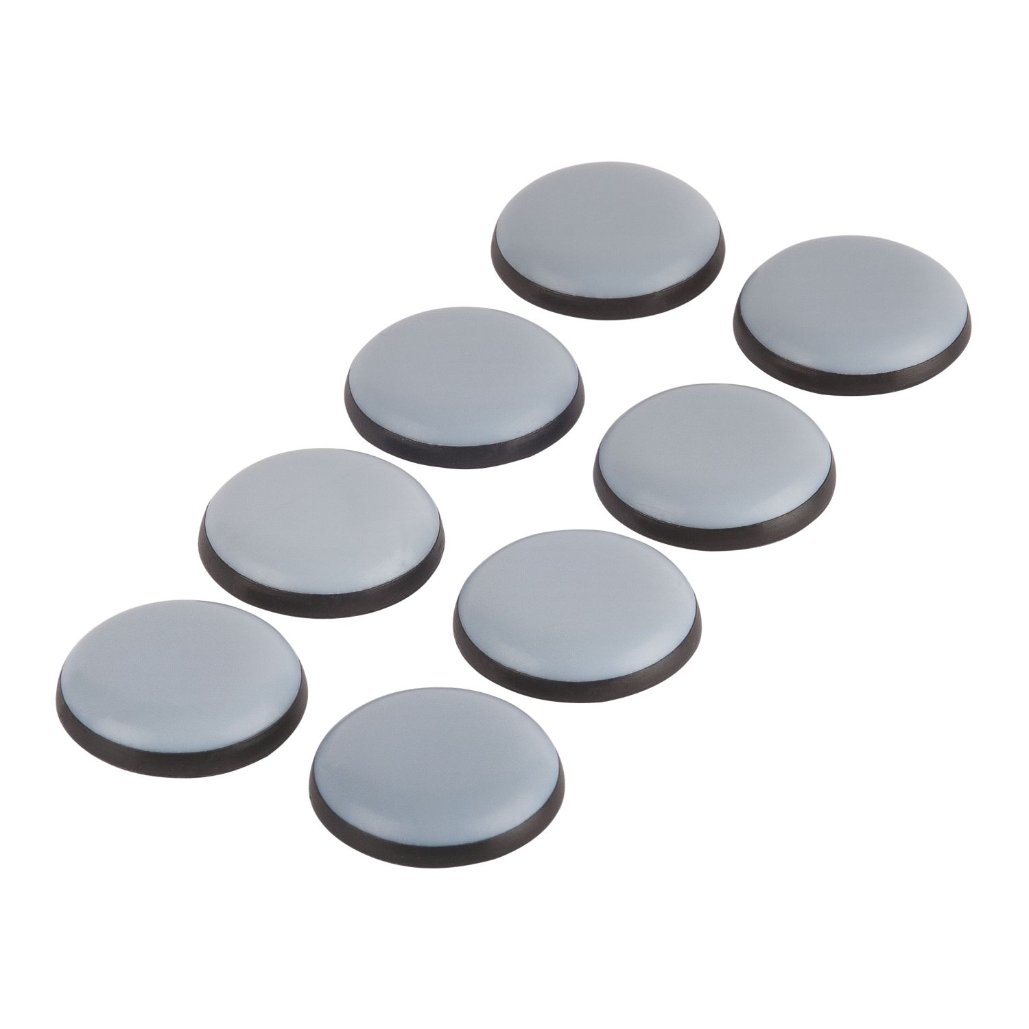 Fix-O-Moll Grey Round Self-Adhesive Easy Gliders 25mm x 25mm 8 Pack (722KF)