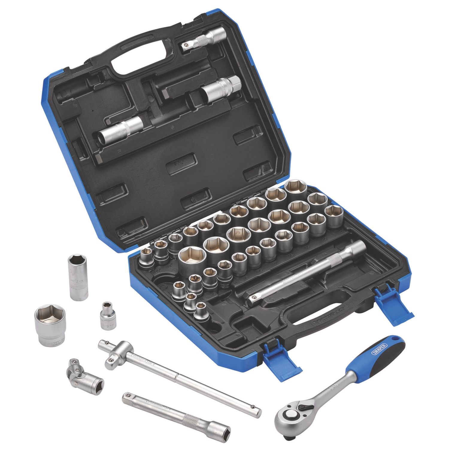 Draper MM/AF 1/2" Drive Socket Set 41 Pieces (723CN)
