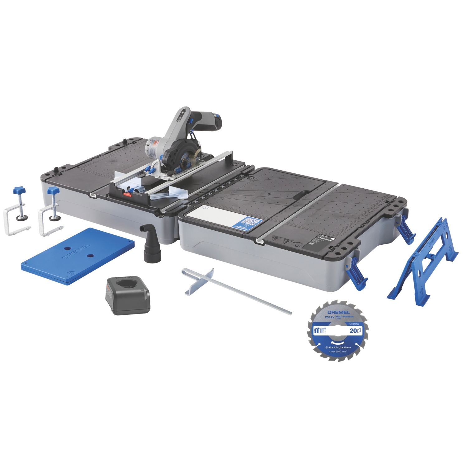 Dremel CS12V-SC1 85mm 12V 1 x 2.0Ah Li-Ion Brushless Cordless Compact Saw Station (724CU)