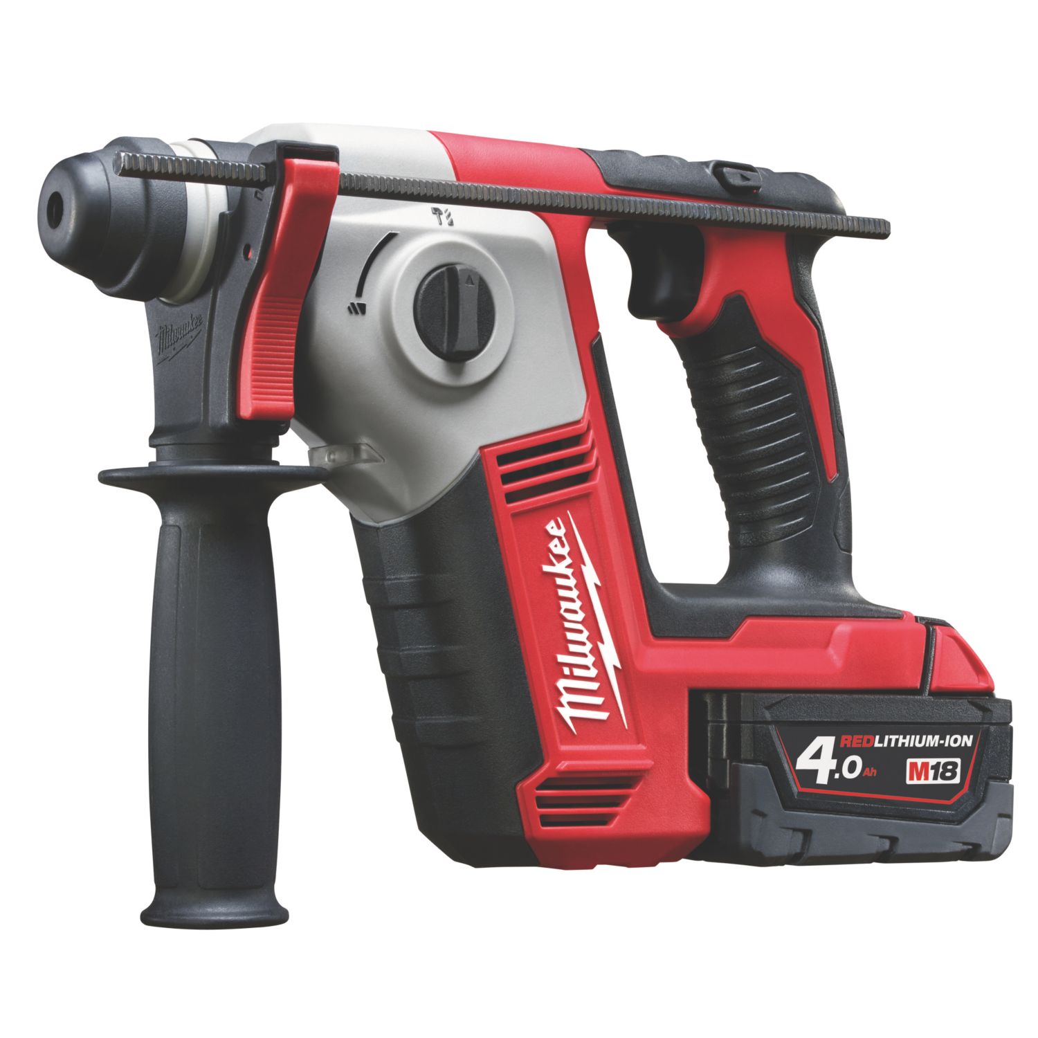 Milwaukee M18 BH-402C 2.5kg 18V 2 x 4.0Ah Li-Ion RedLithium Cordless SDS Plus Hammer Drill (724HP)