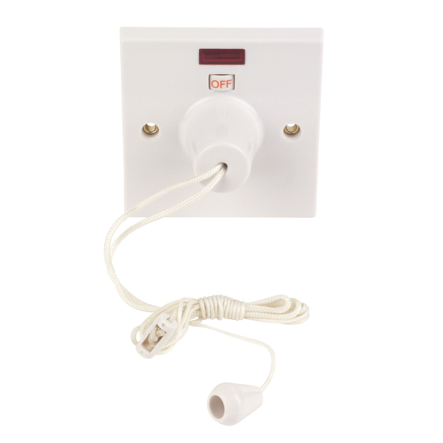 LAP 50A 1-Way Pull Cord Switch White with Neon (7251G)