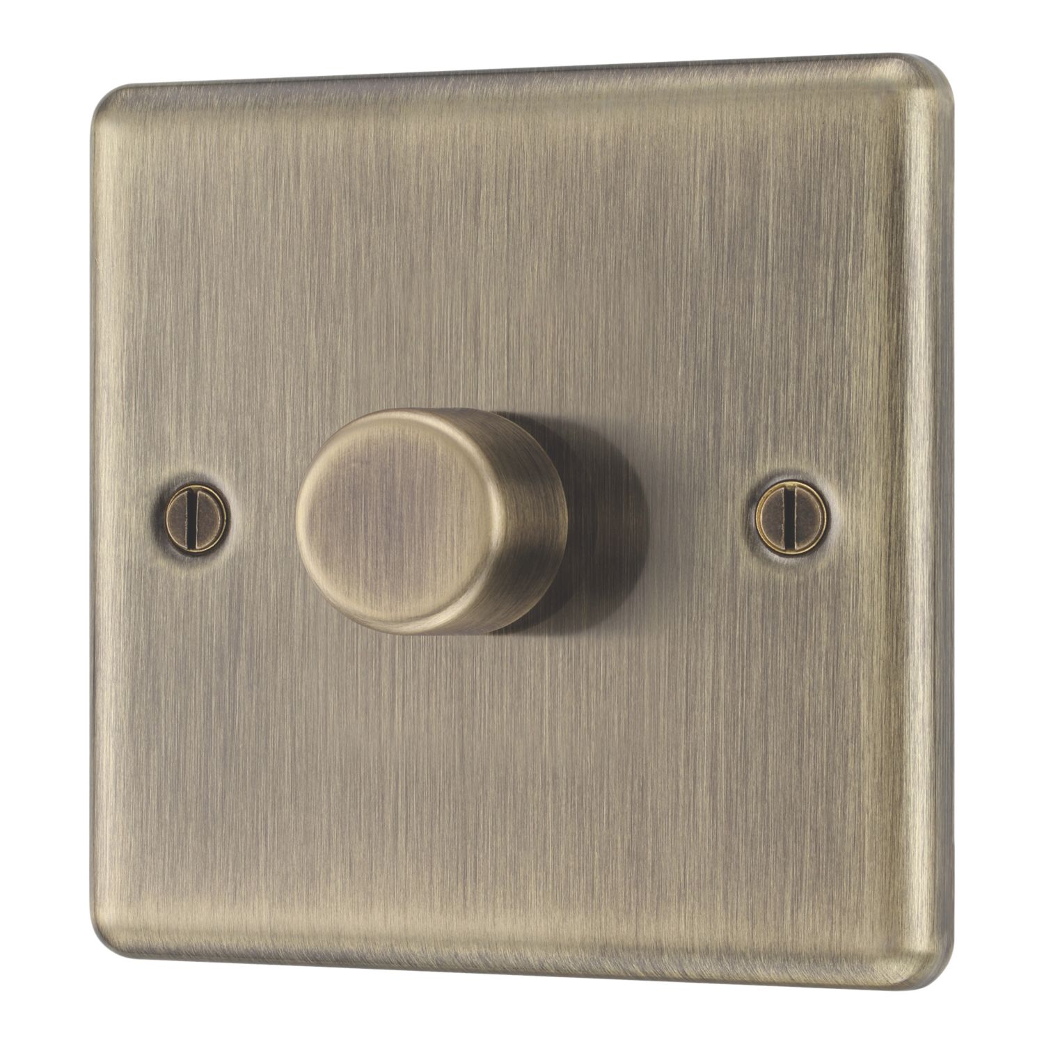 LAP 1-Gang 2-Way LED Dimmer Switch Antique Brass with Colour-Matched Inserts (725PN)