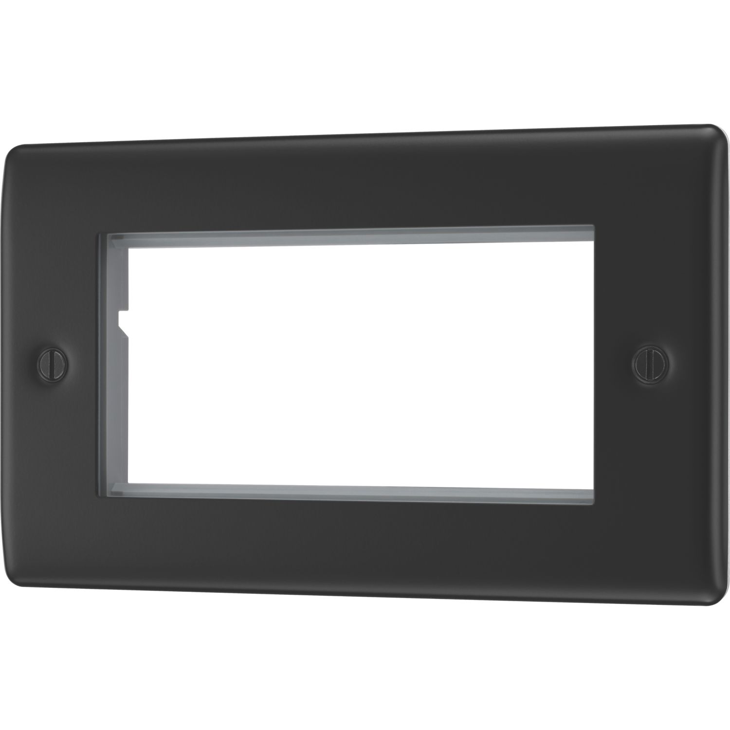 British General Nexus Metal 4-Module Modular Faceplate Matt Black (726PM)