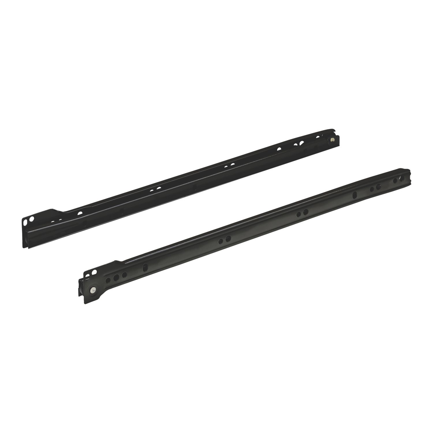 Essentials Black Self-Closing Roller Drawer Runners 450mm 2 Pack (726VN)