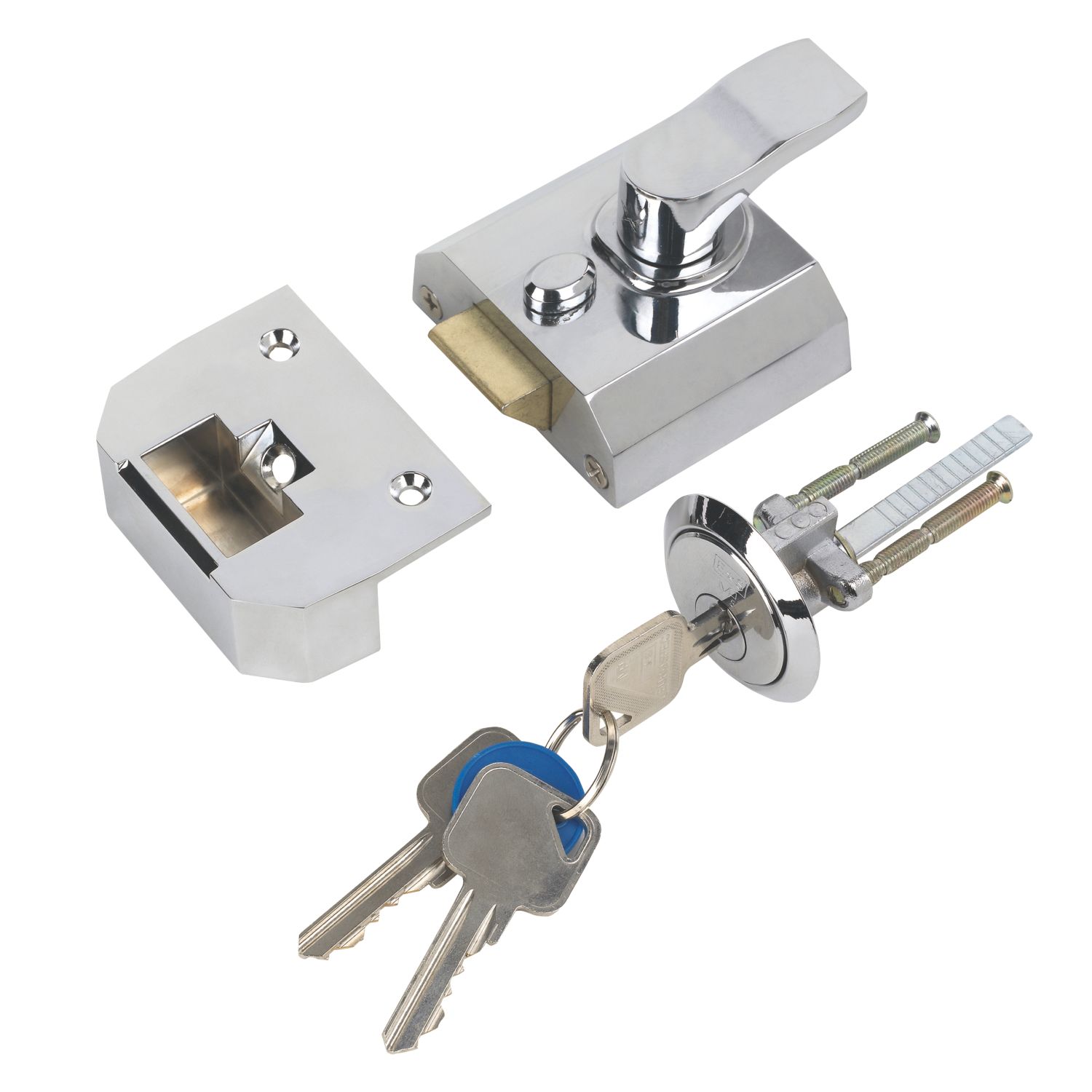 Smith & Locke Traditional Night Latch Polished Chrome 40mm Backset (7271T)